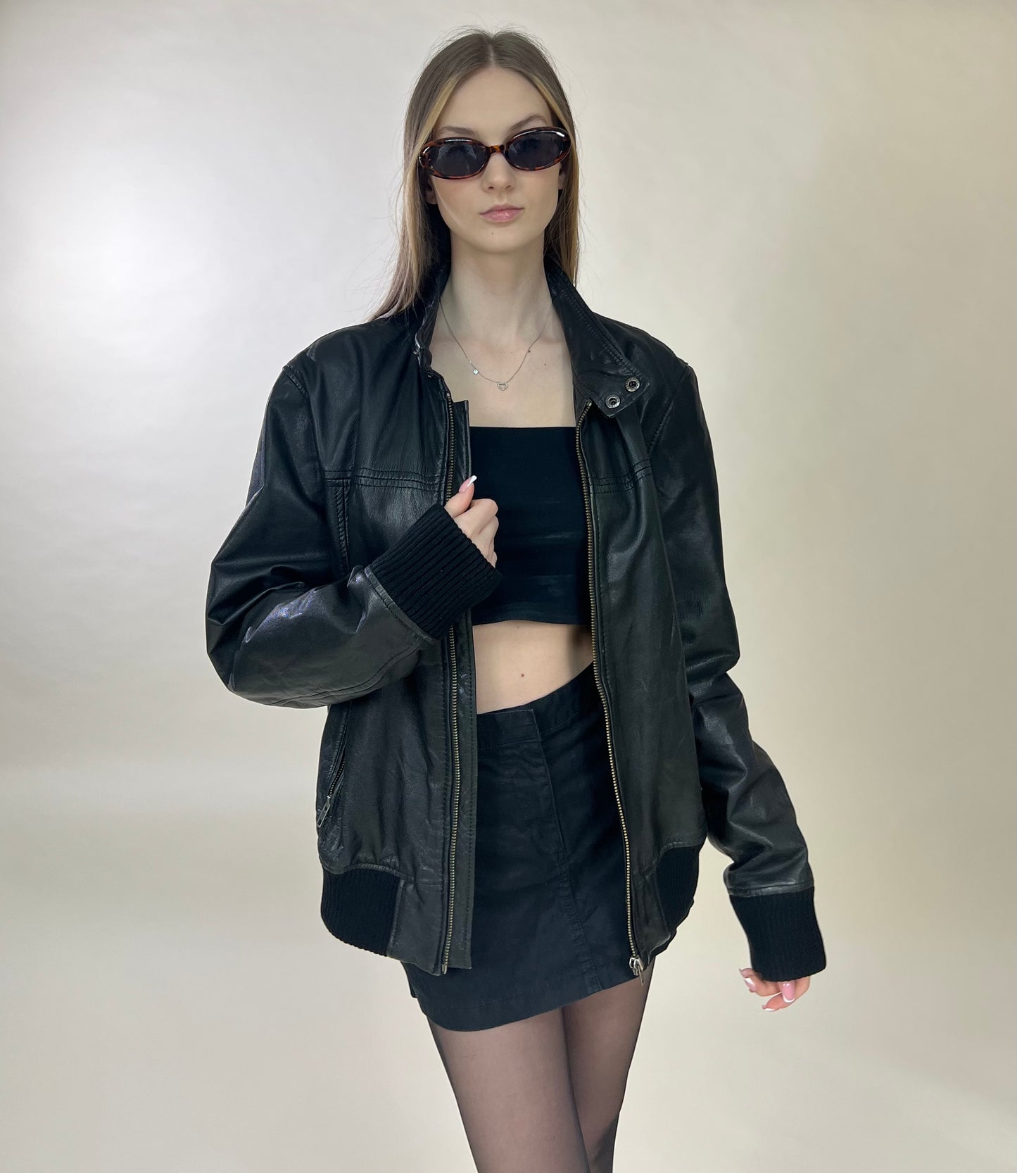 Natural leather jacket