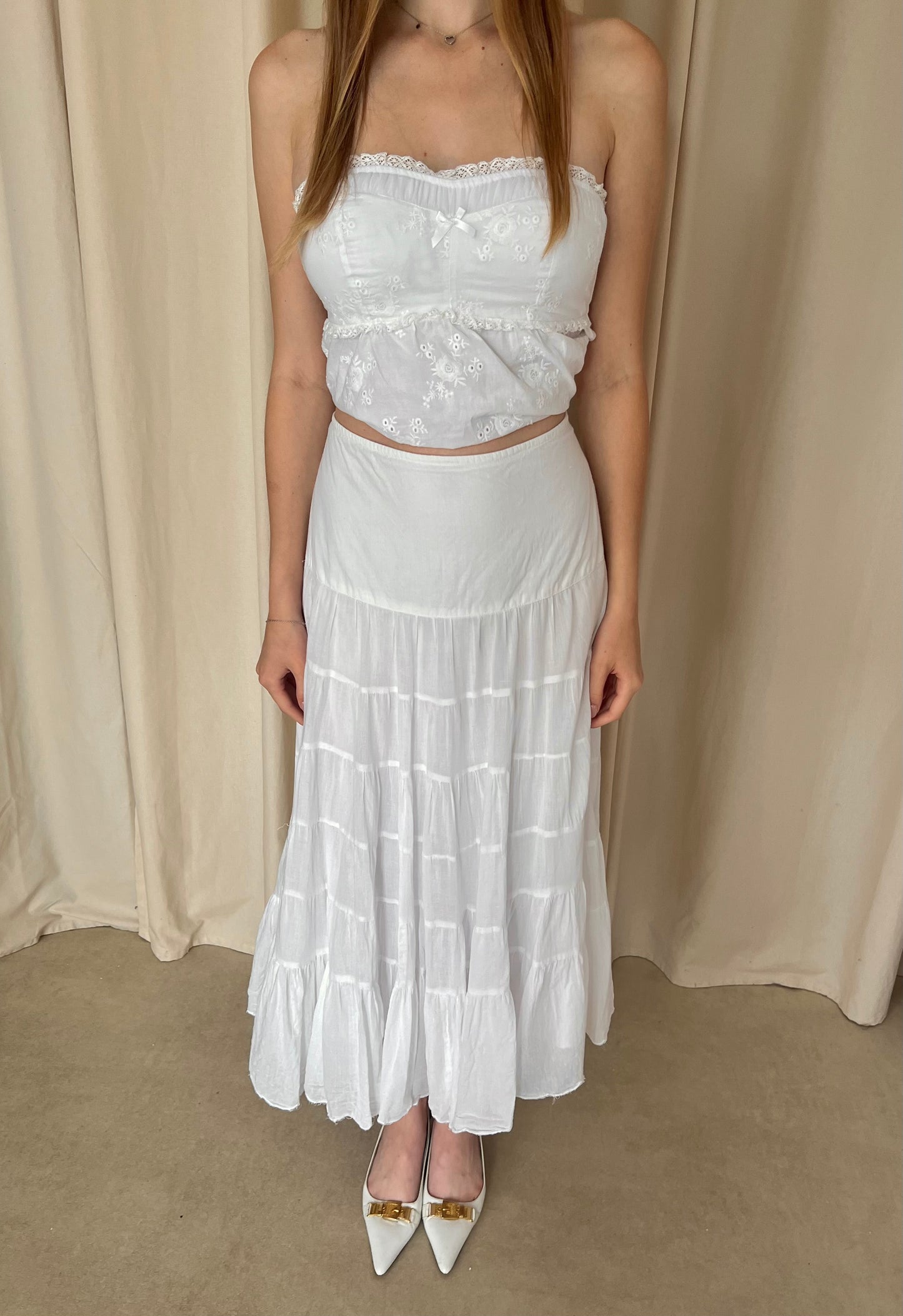 White cotton skirt