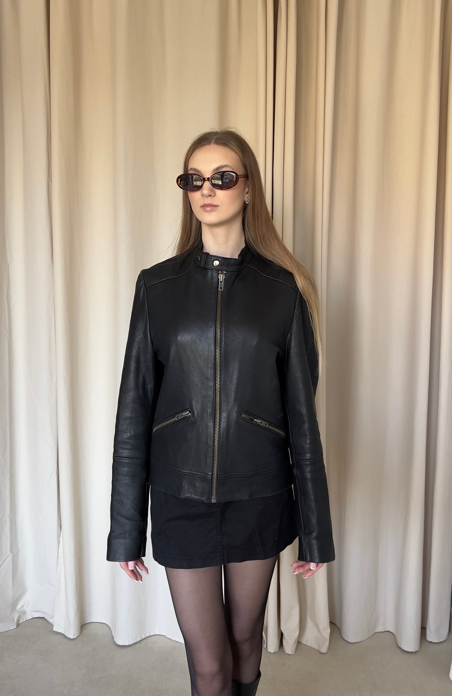 Natural leather jacket