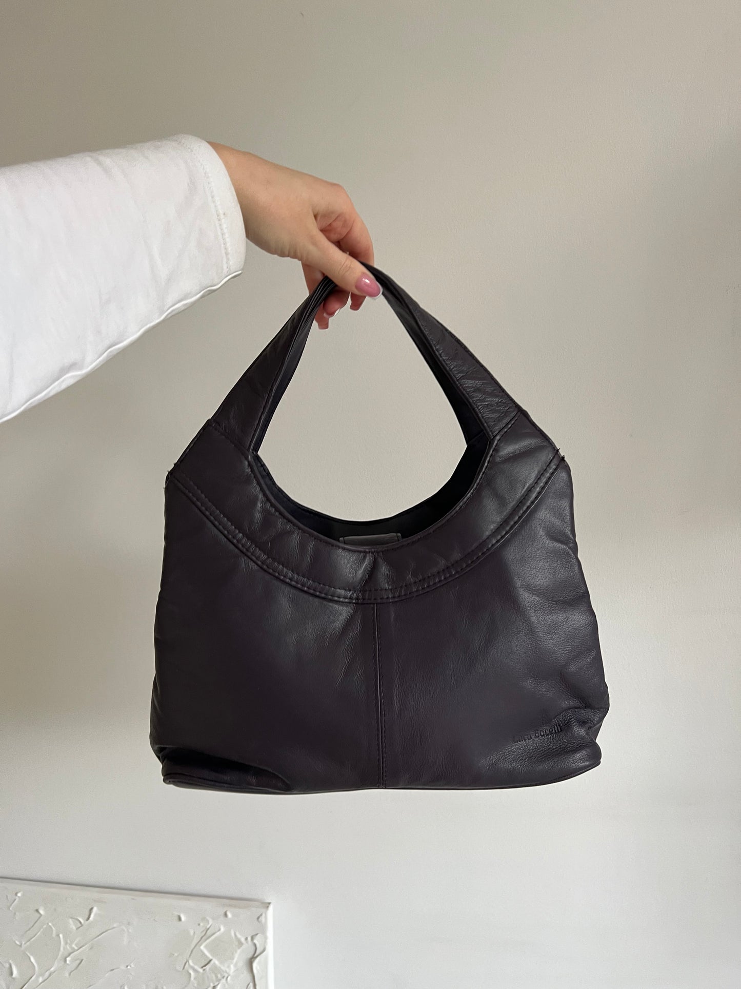A bag in a shade of purple