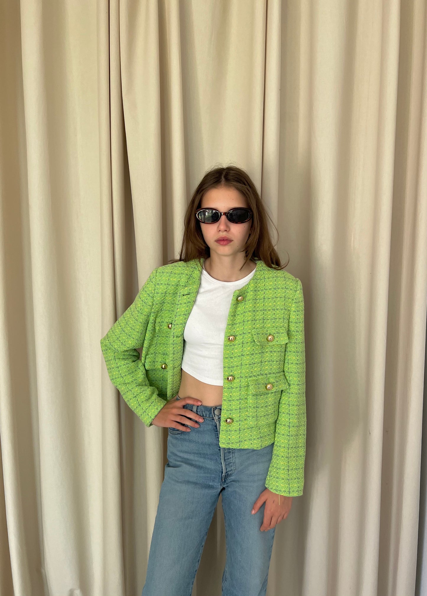Marynarka kurtka tweed