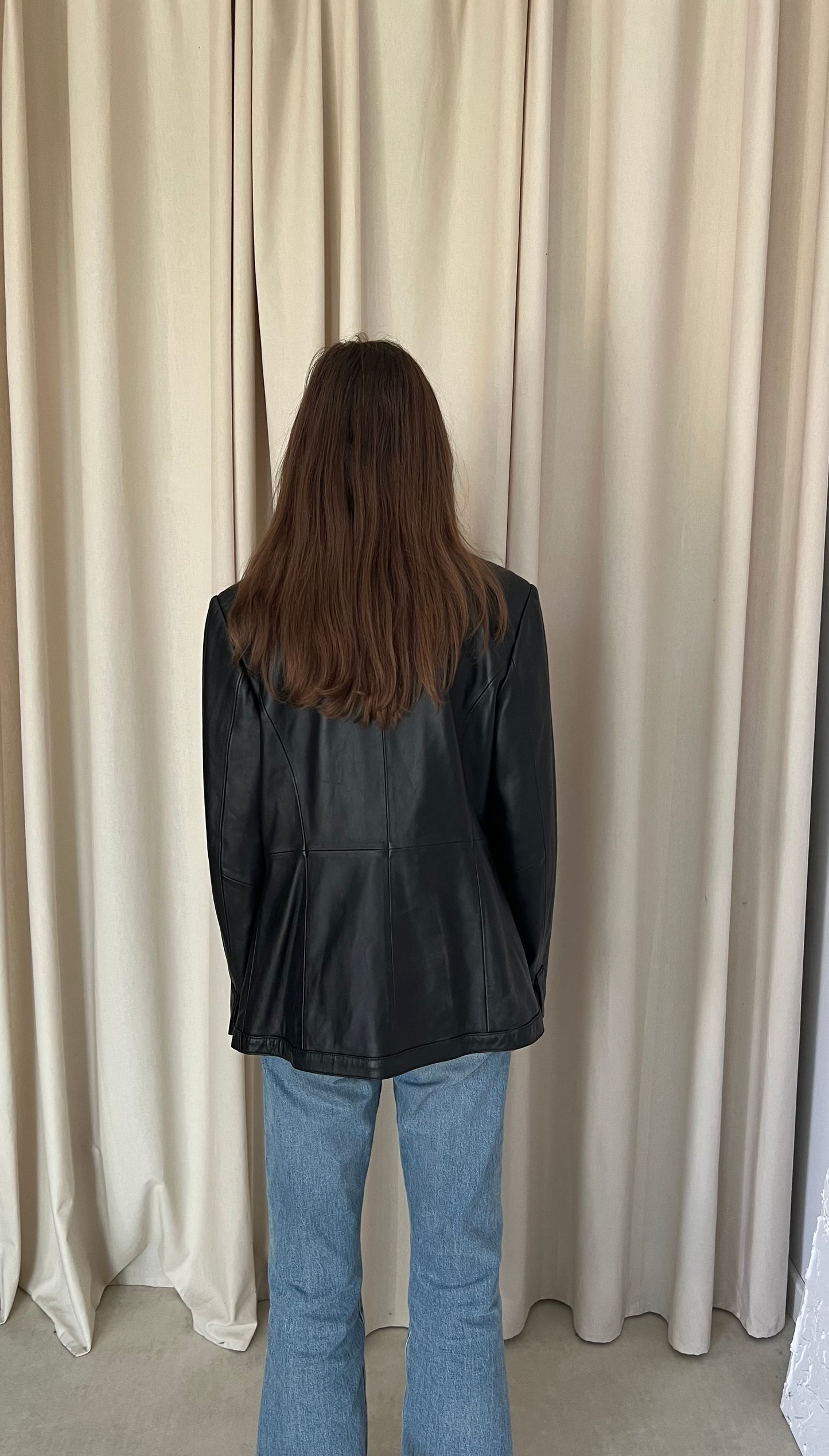 Black leather jacket