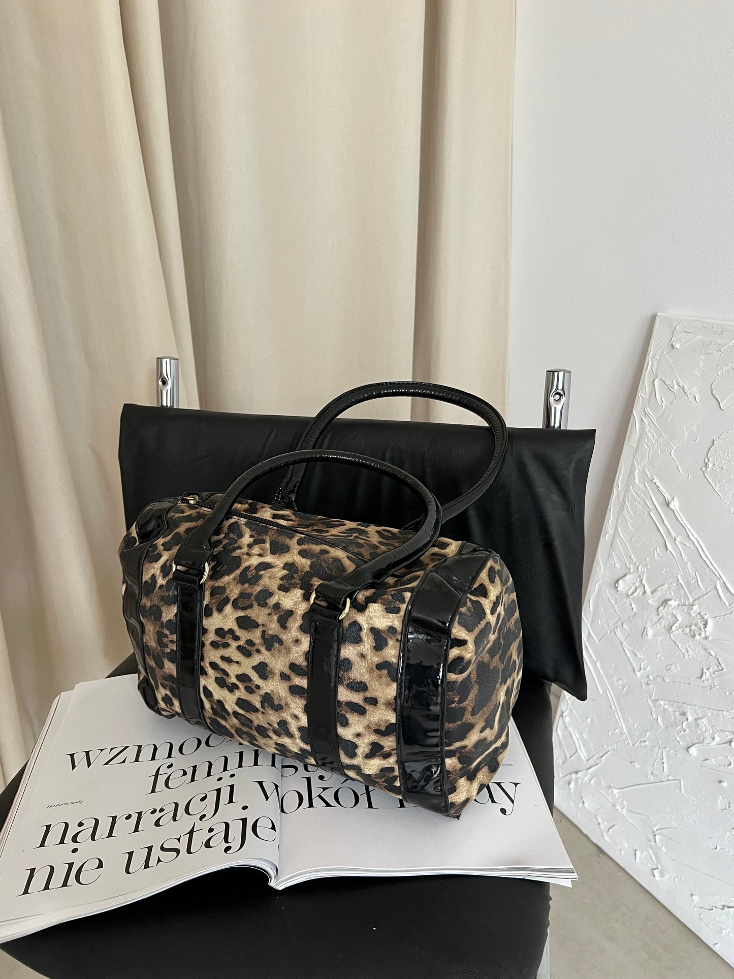Leopard print bag