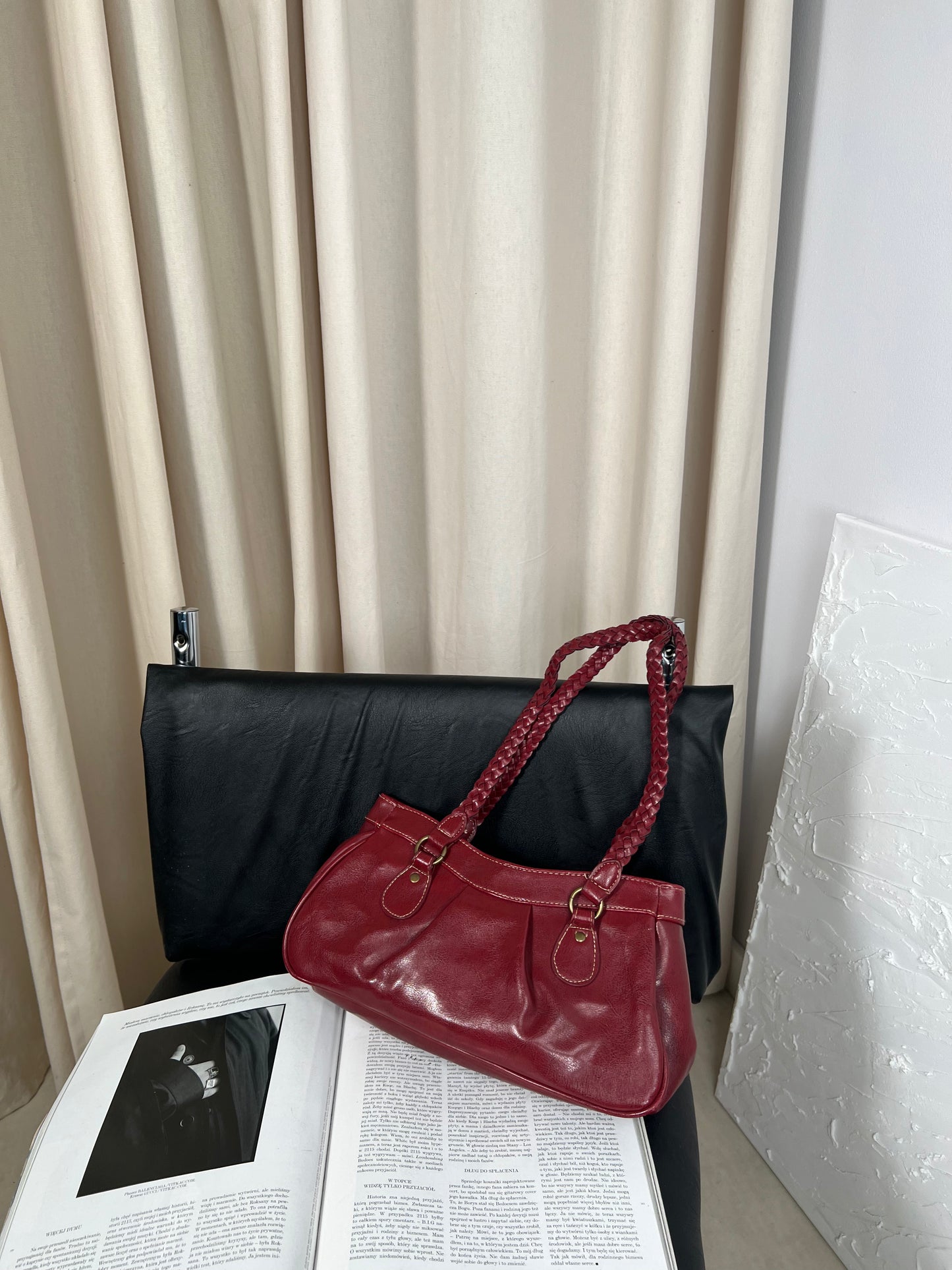 Burgundy bag