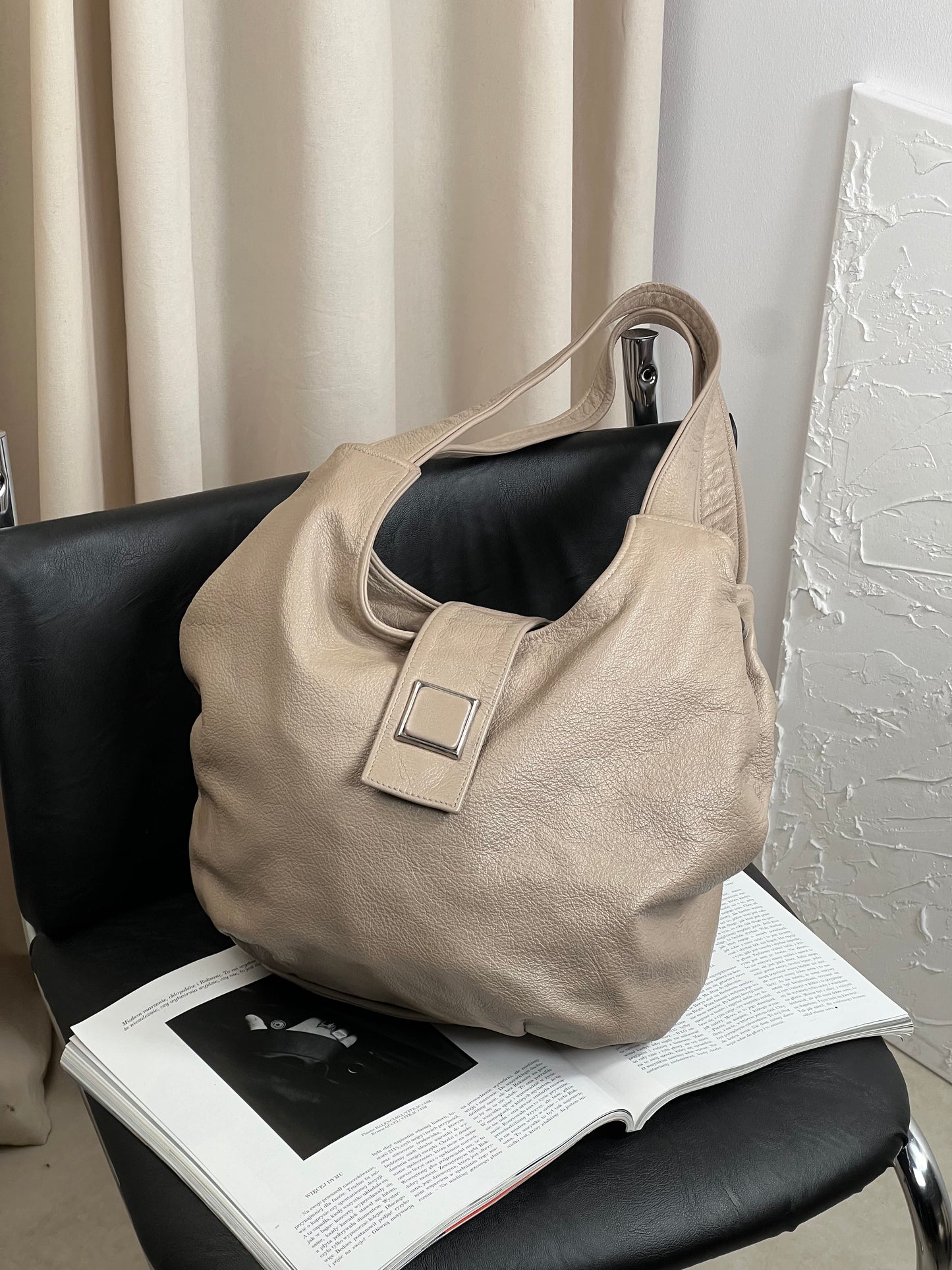 Natural leather bag