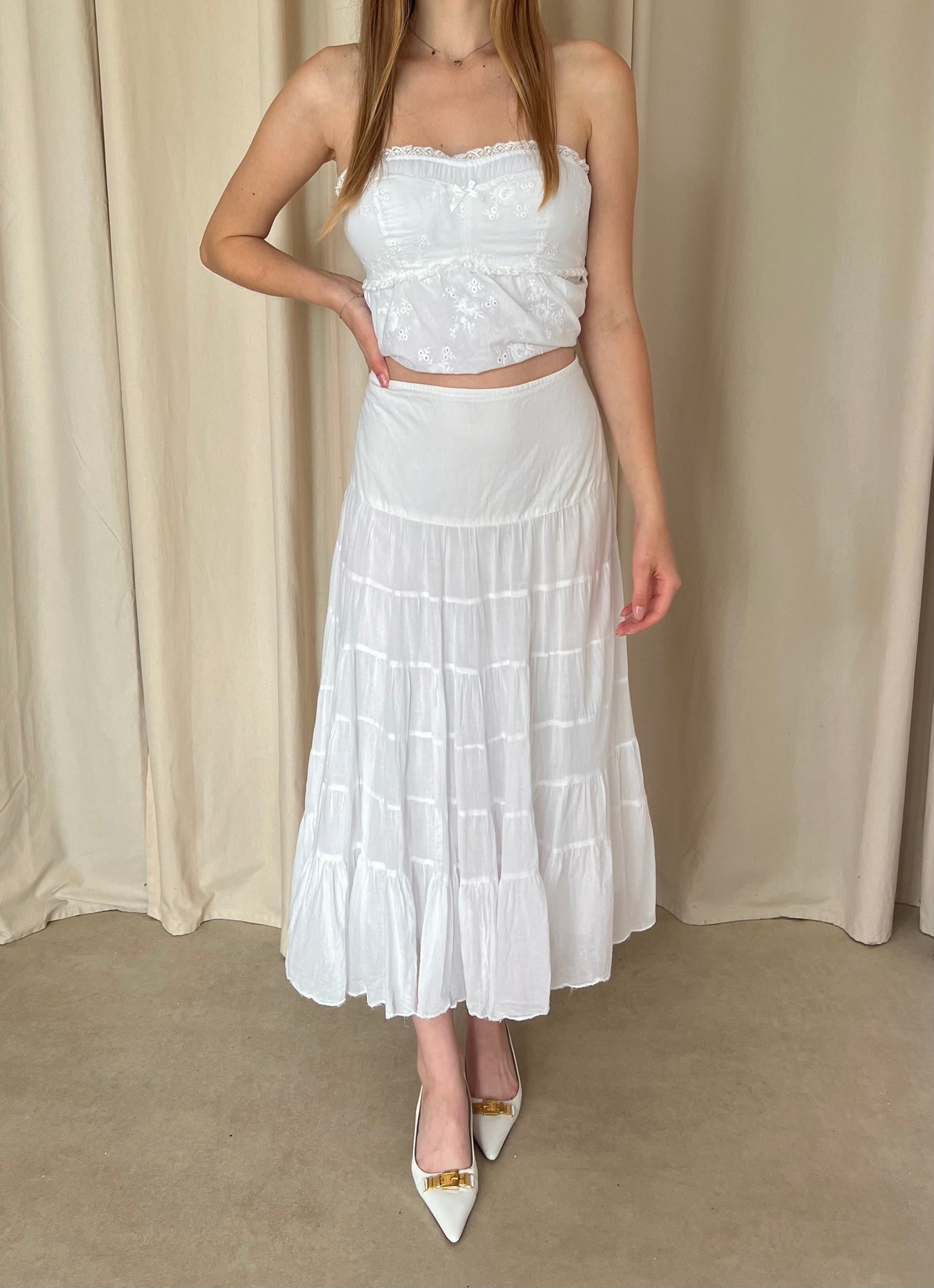 White cotton skirt