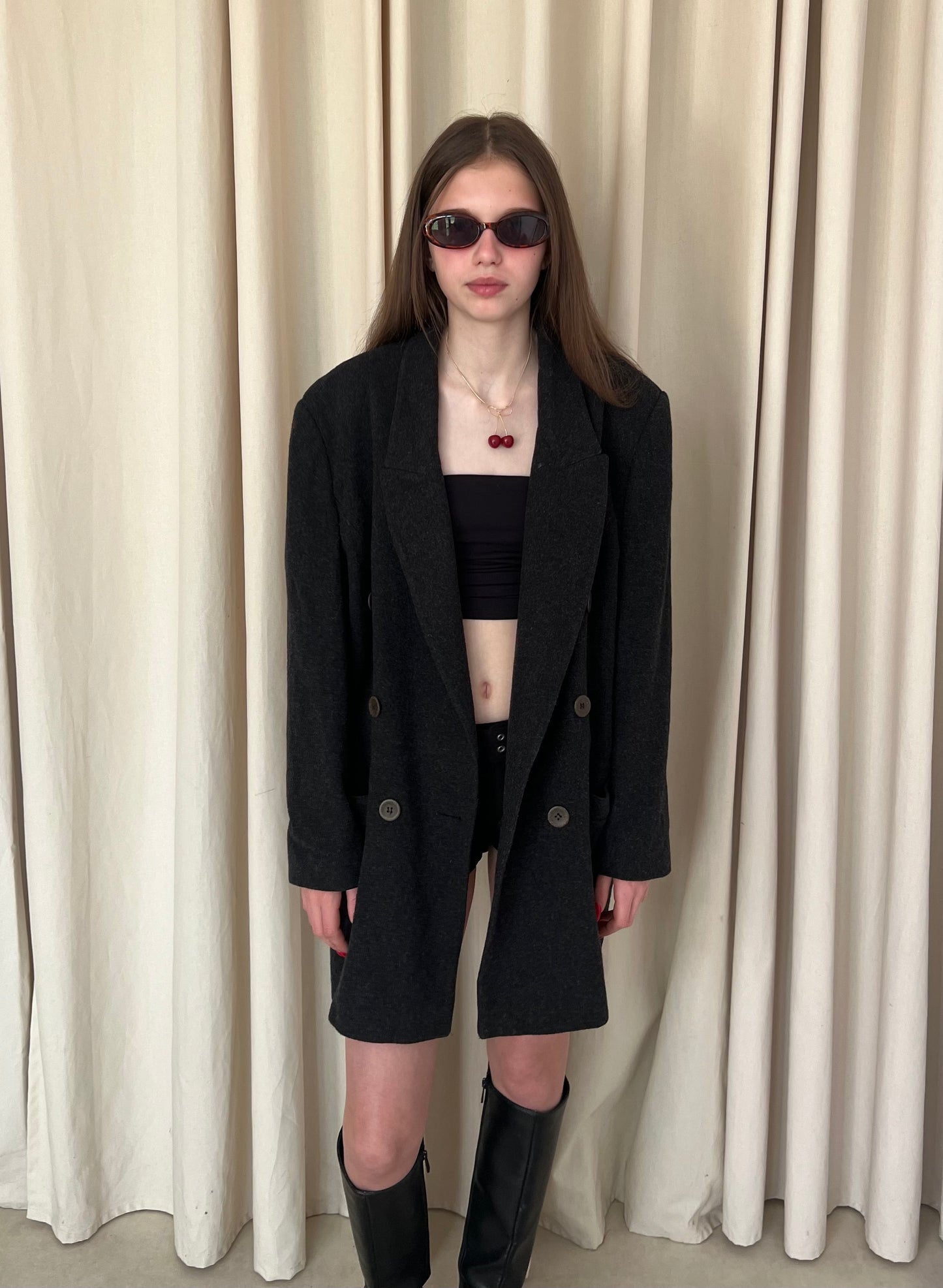 Gray wool jacket