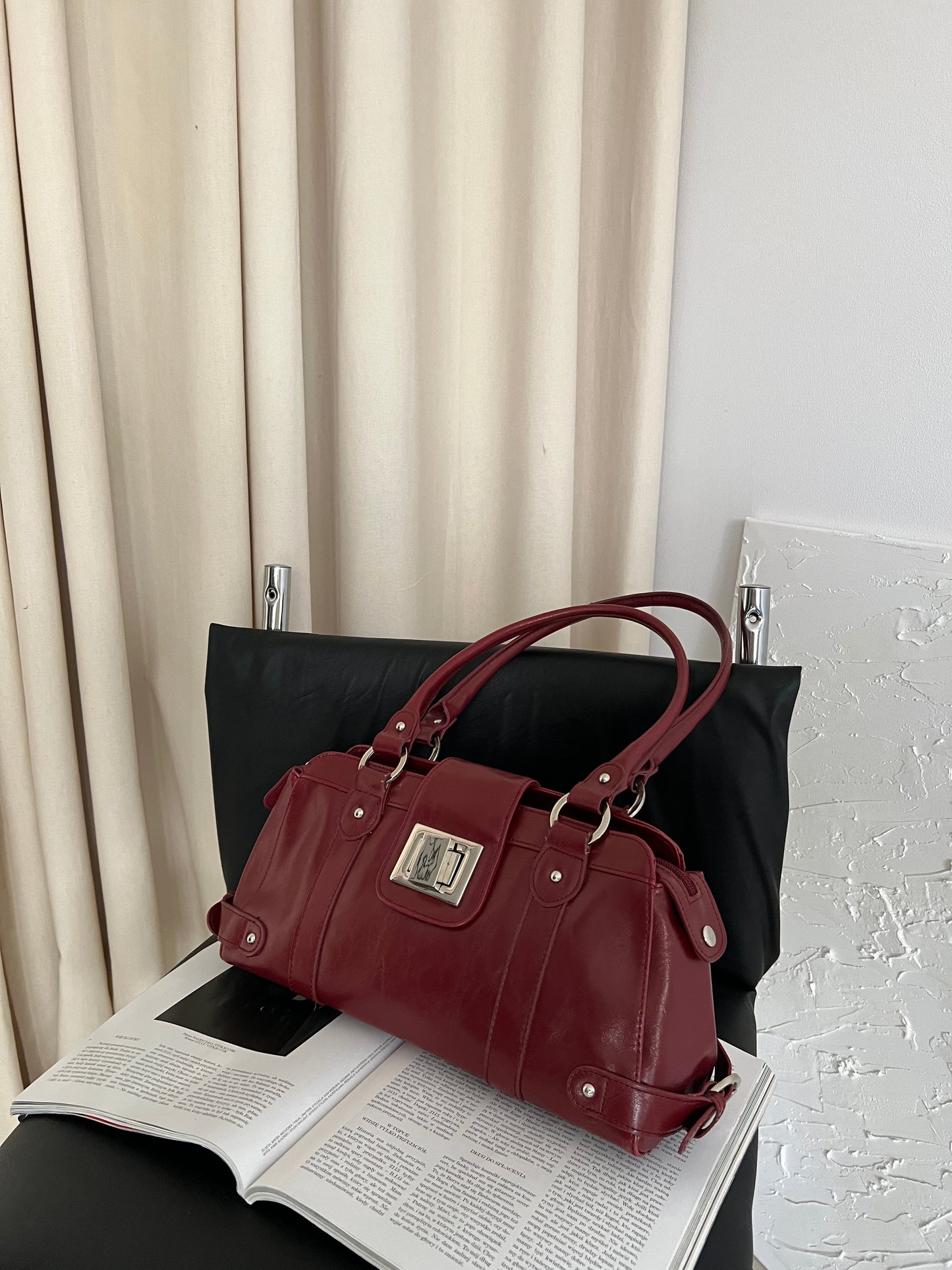 Burgundy bag