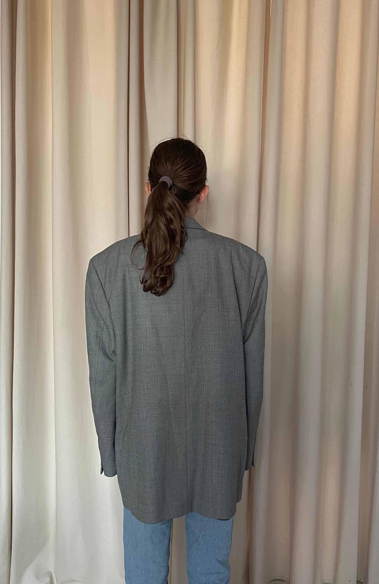 Double-breasted wool jacket