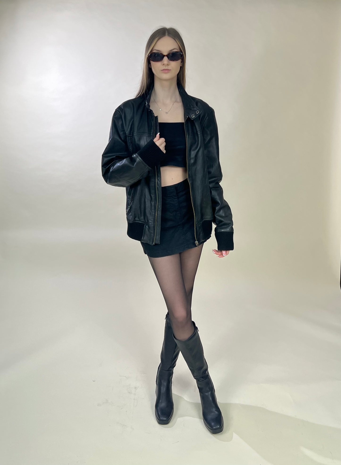Natural leather jacket