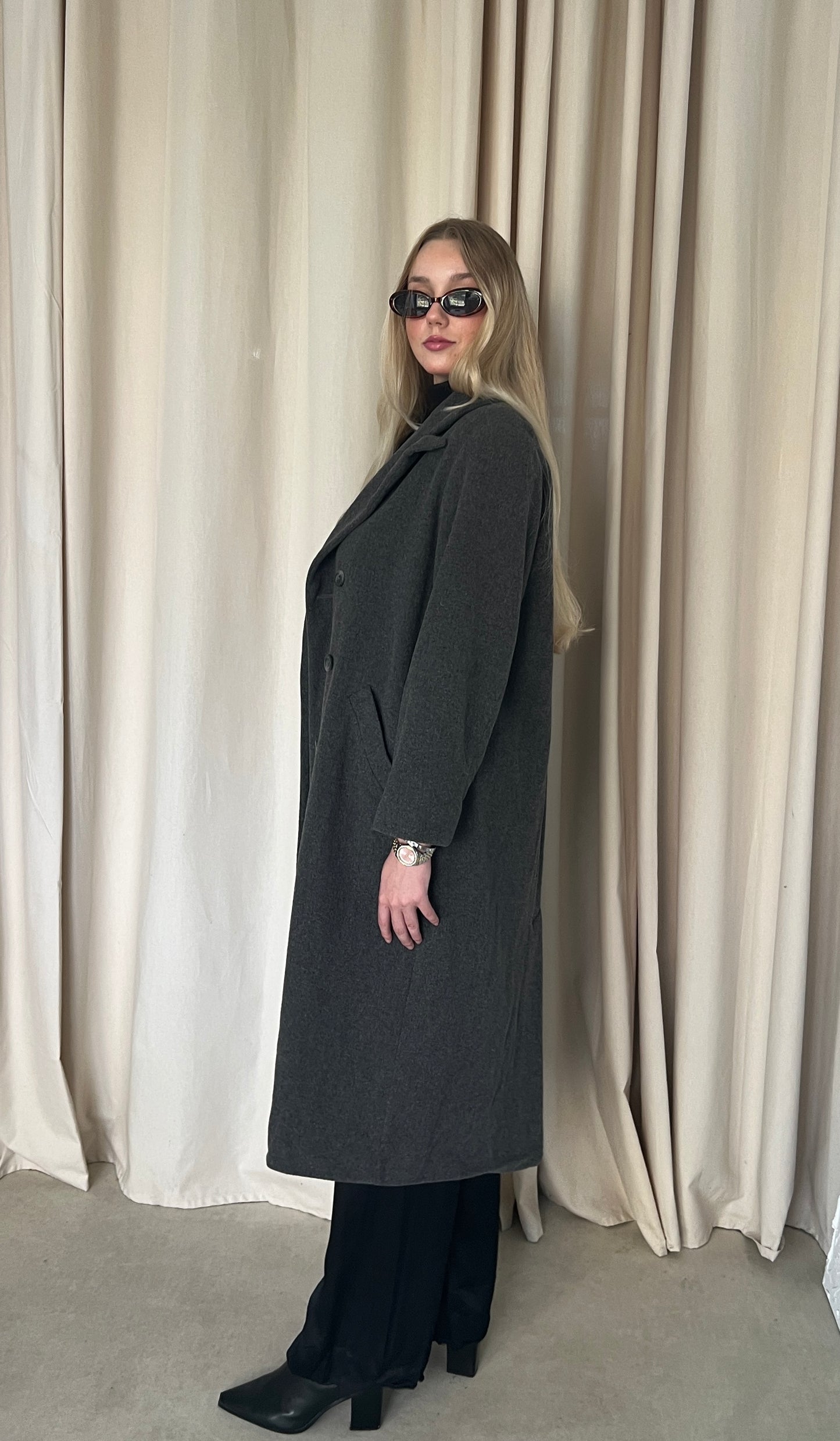 Gray coat 100% wool