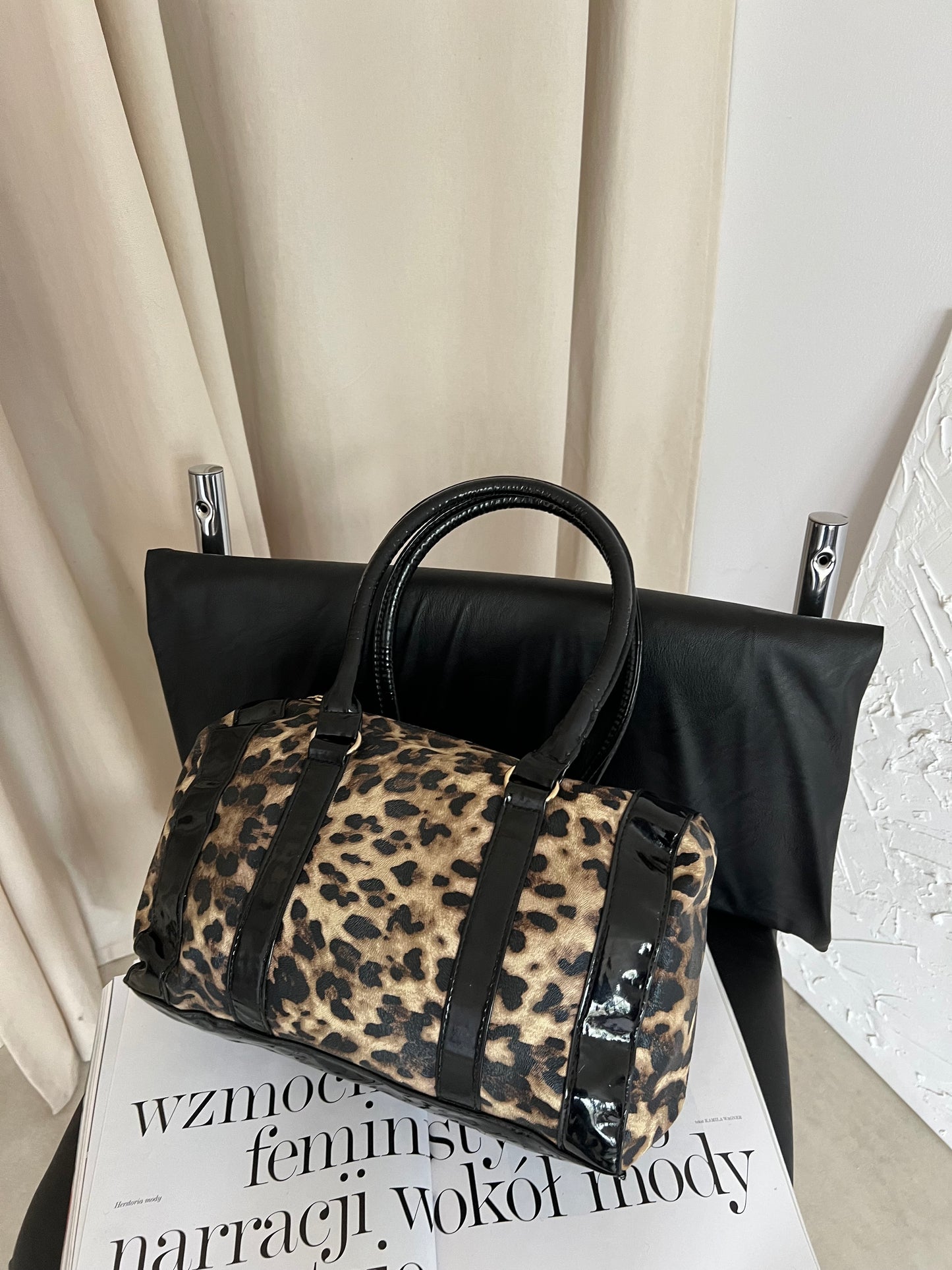 Leopard print bag