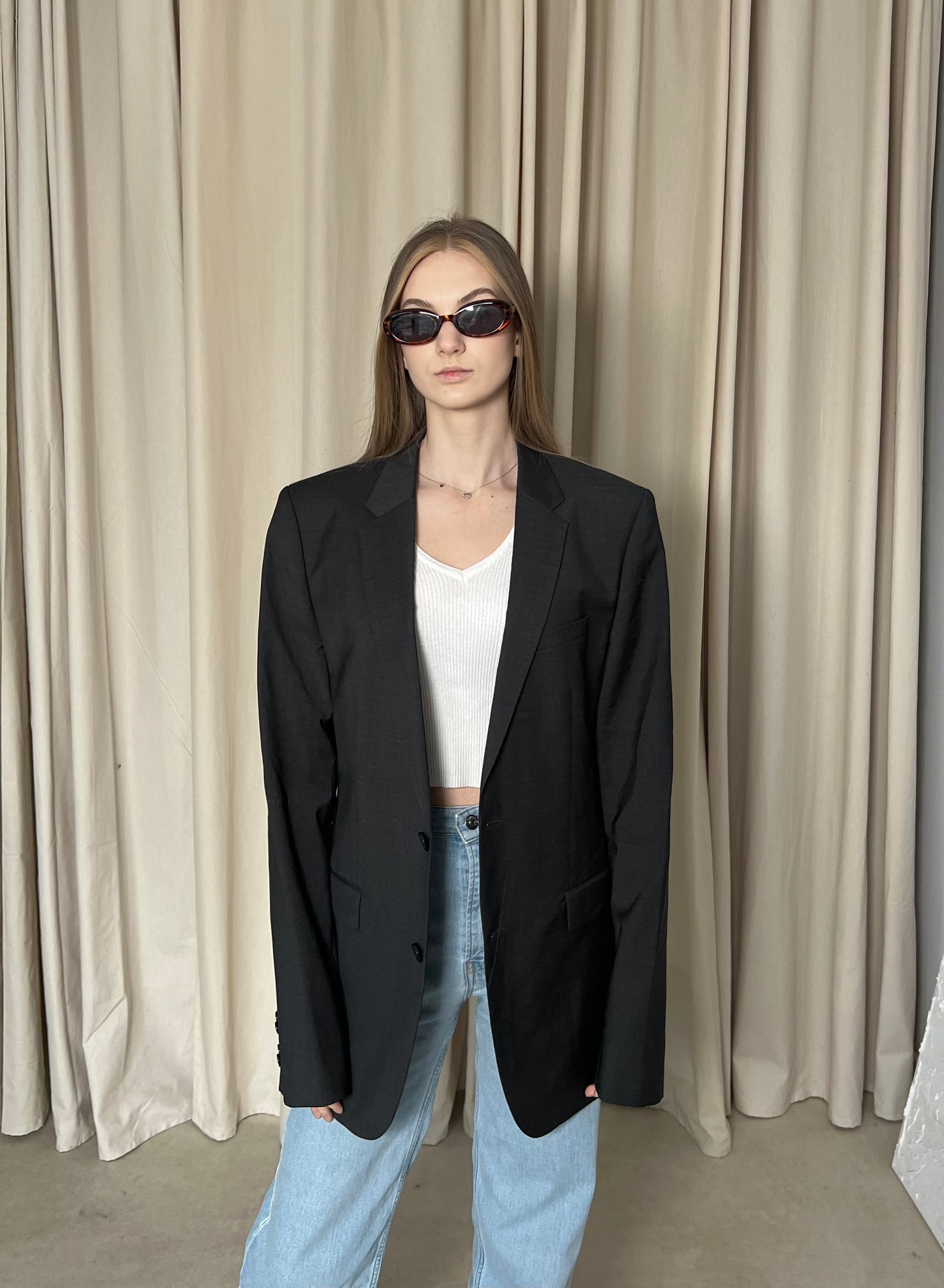 Marynarka szara 100% wełna Hugo Boss