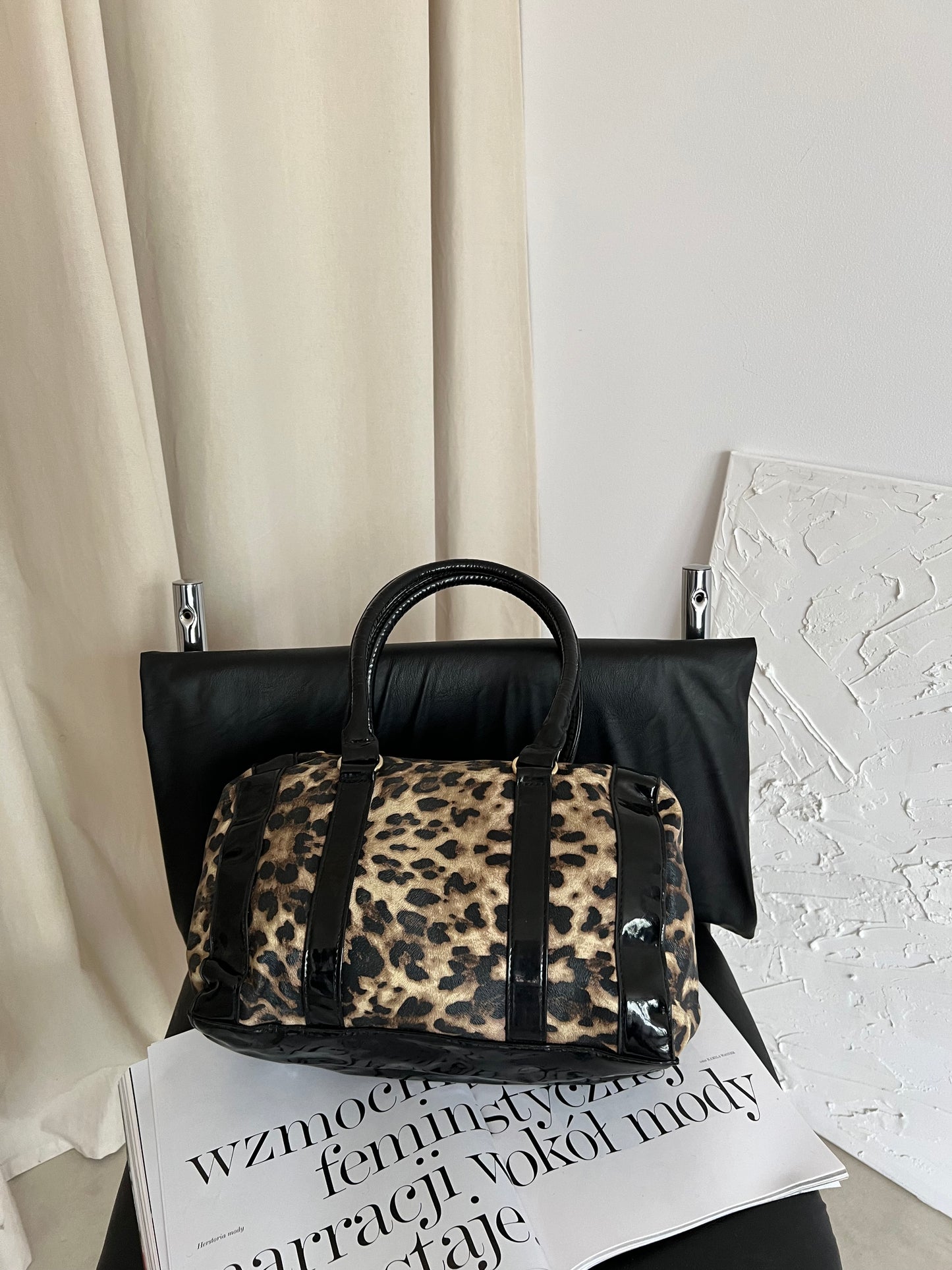 Leopard print bag