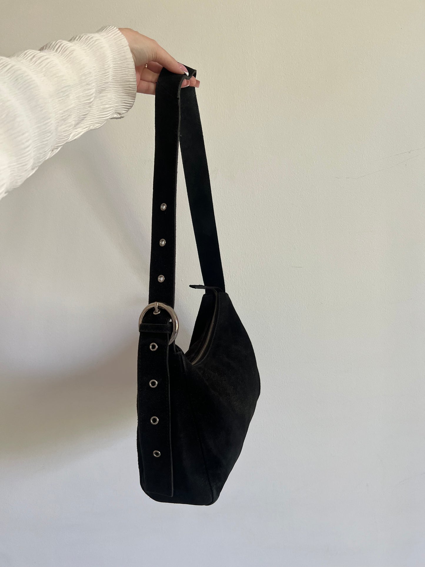 Black genuine leather bag