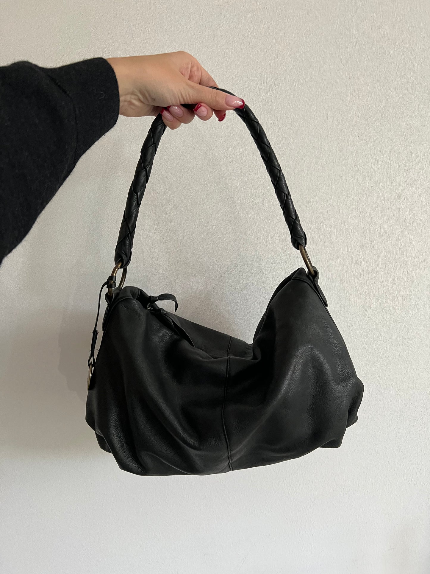 Shoulder bag made of natural leather