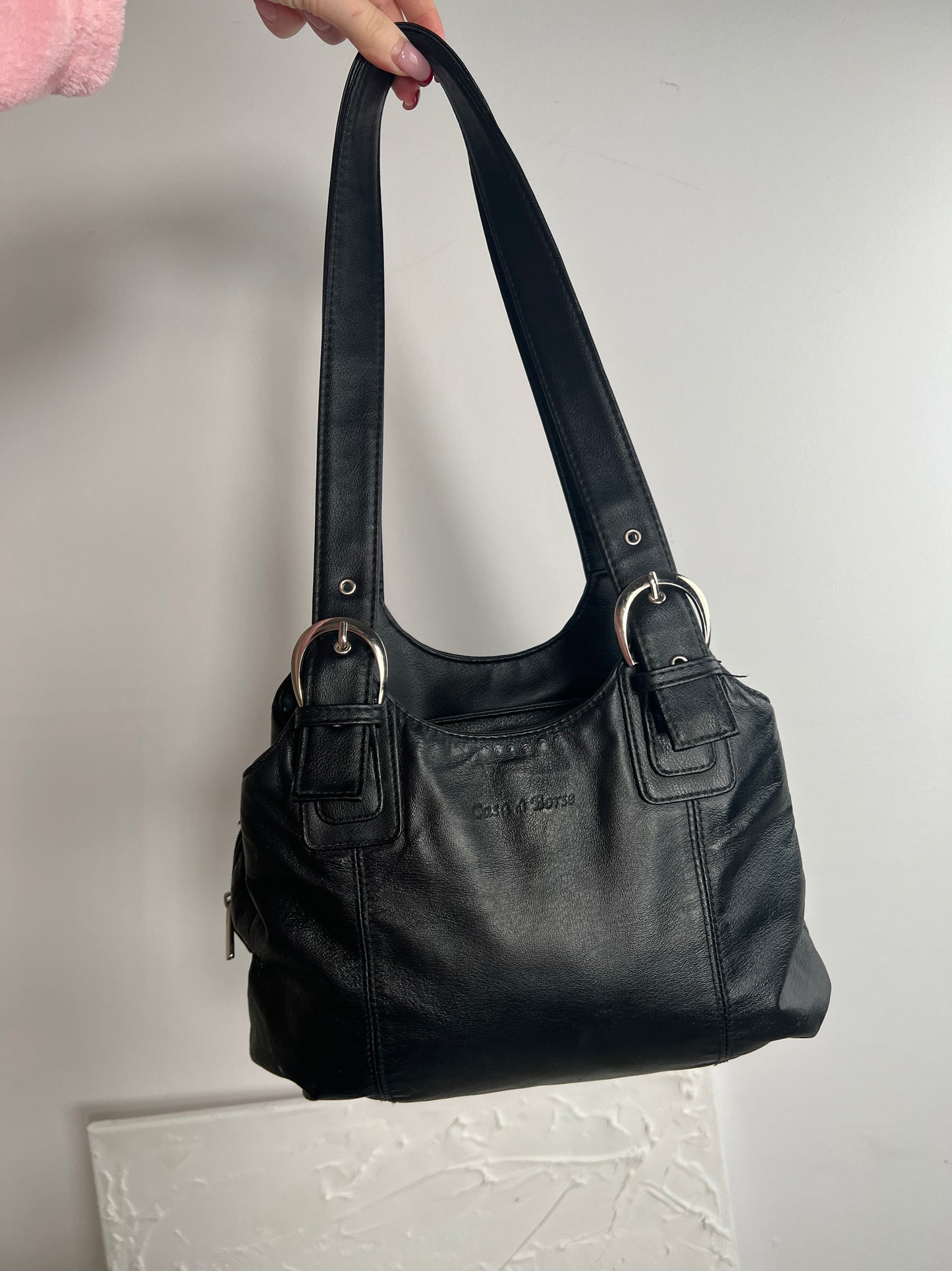 Bag made of natural leather