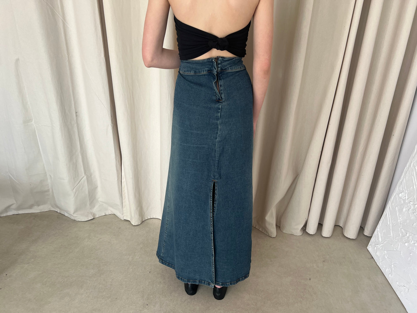 Jeansowa spódnica maxi