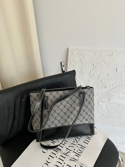 Czarna szara torba na ramię