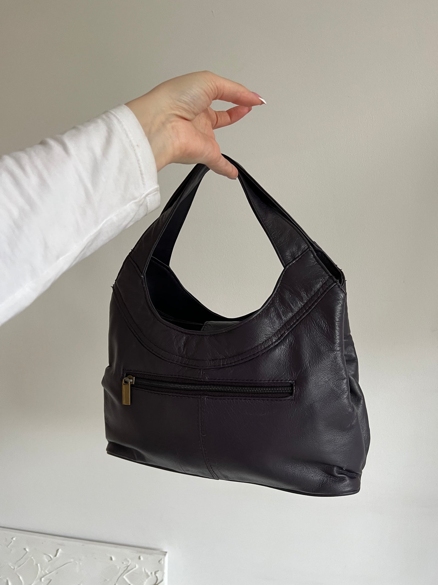 A bag in a shade of purple