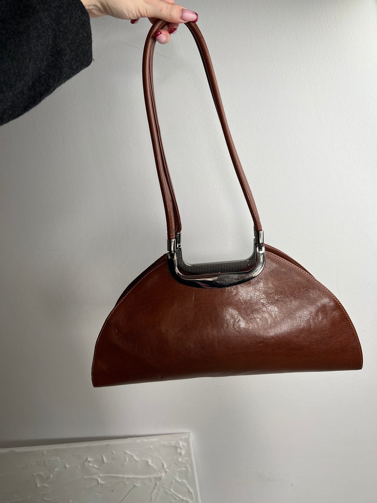 Brown leather bag
