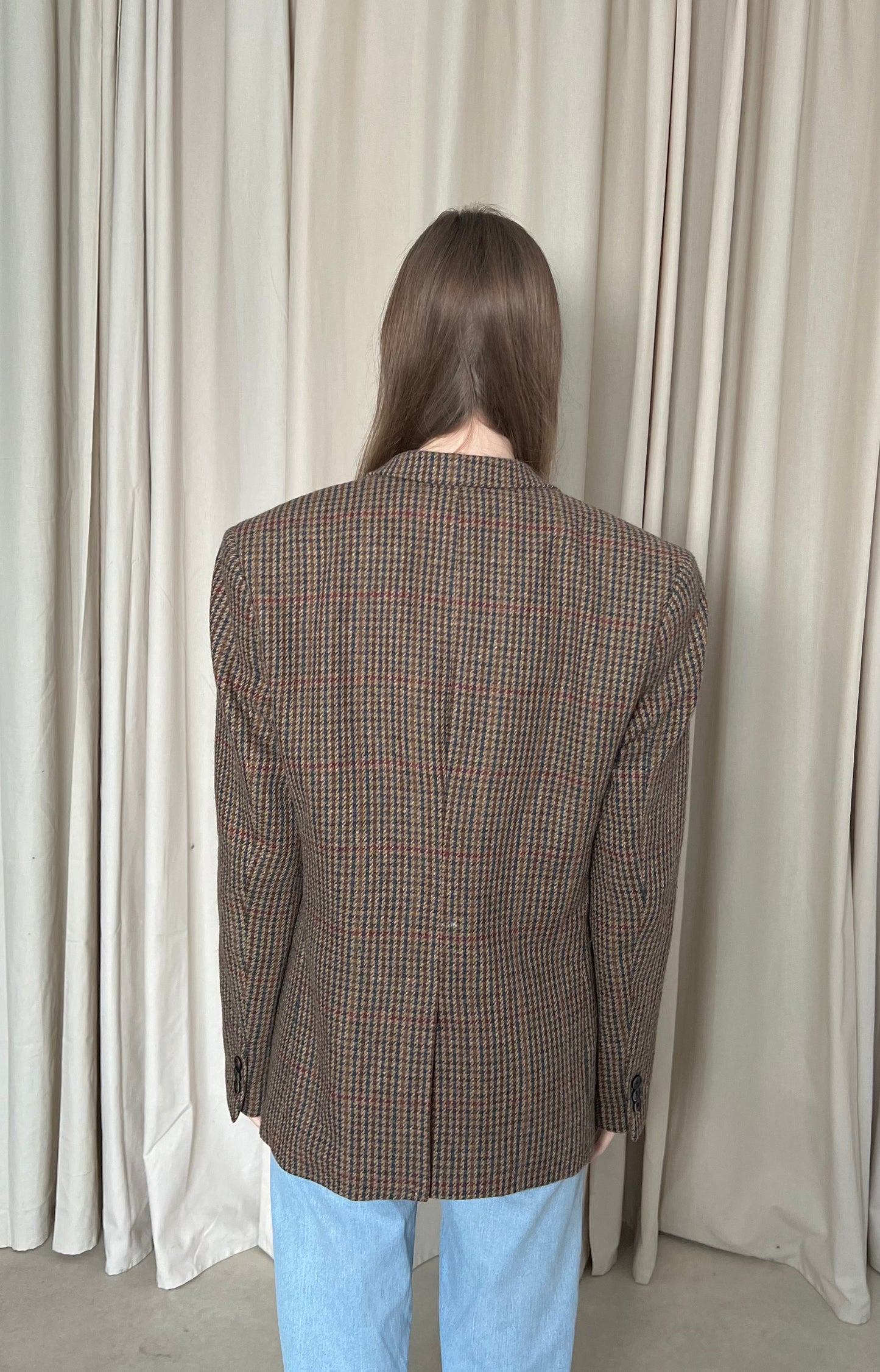 Checked wool jacket