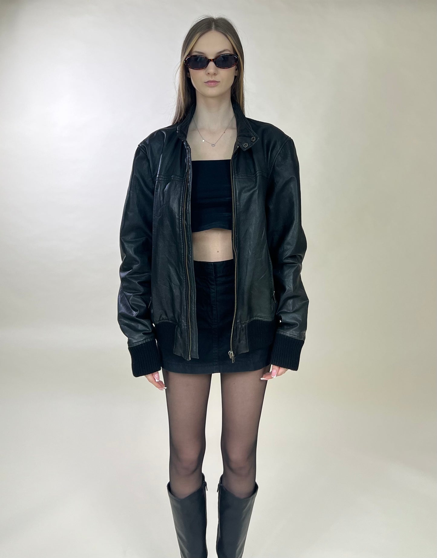 Natural leather jacket
