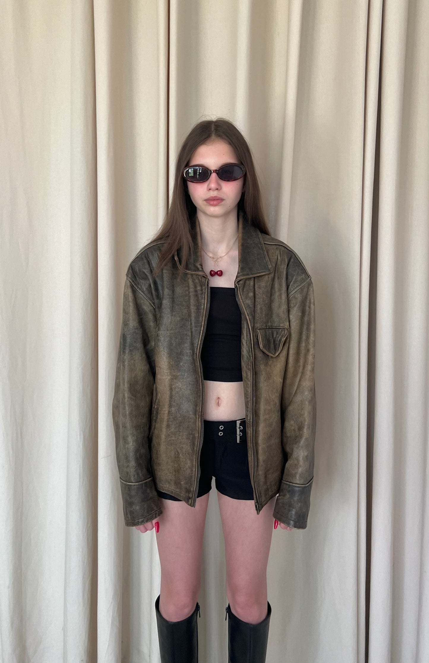 Jacket made of natural leather
