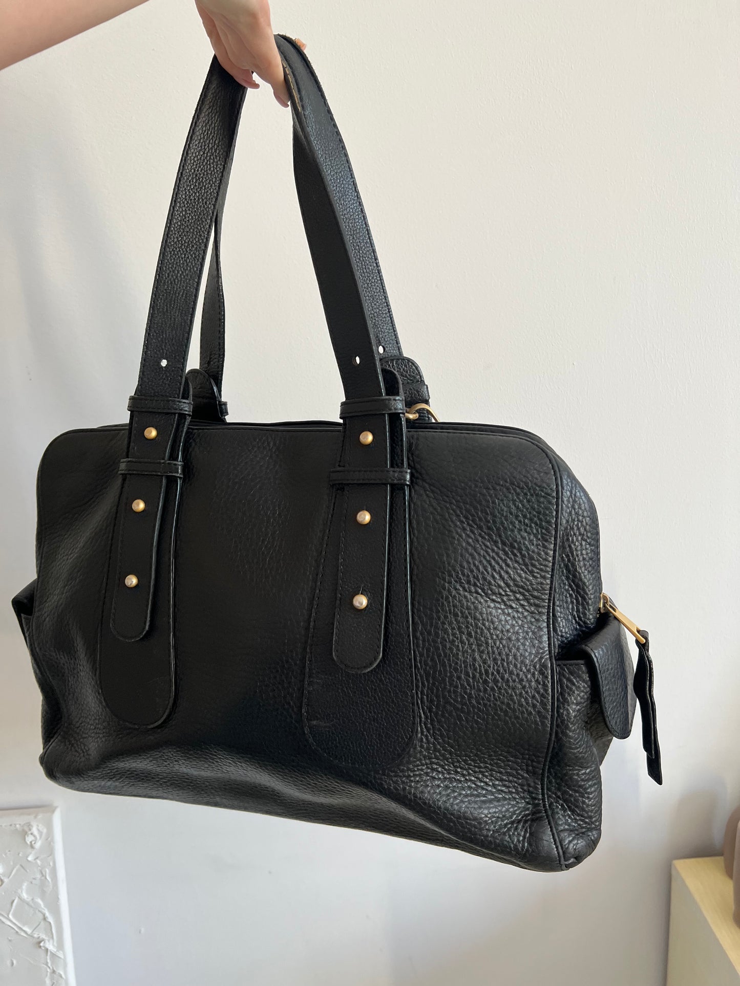 Natural leather bag