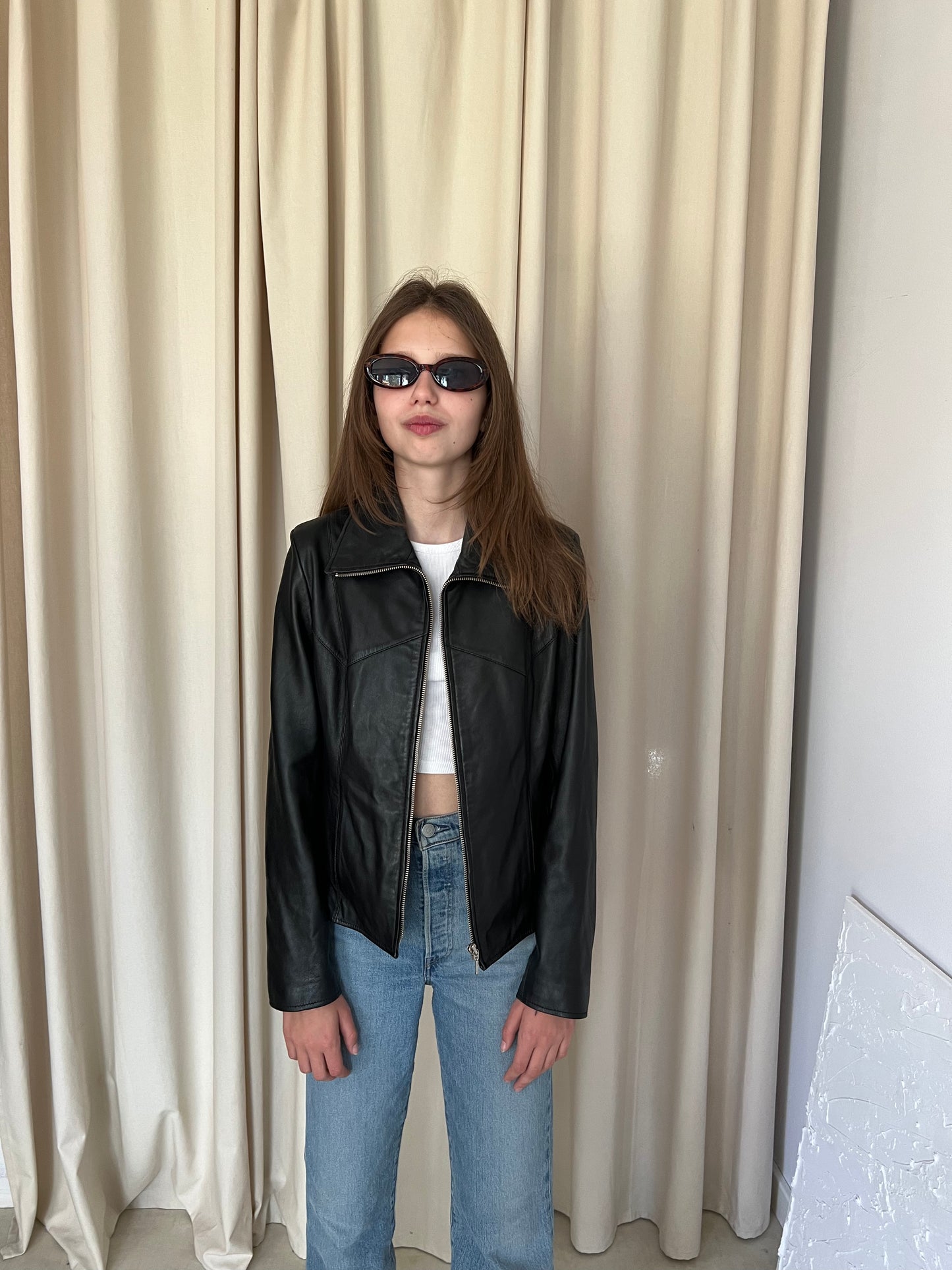 Natural leather jacket