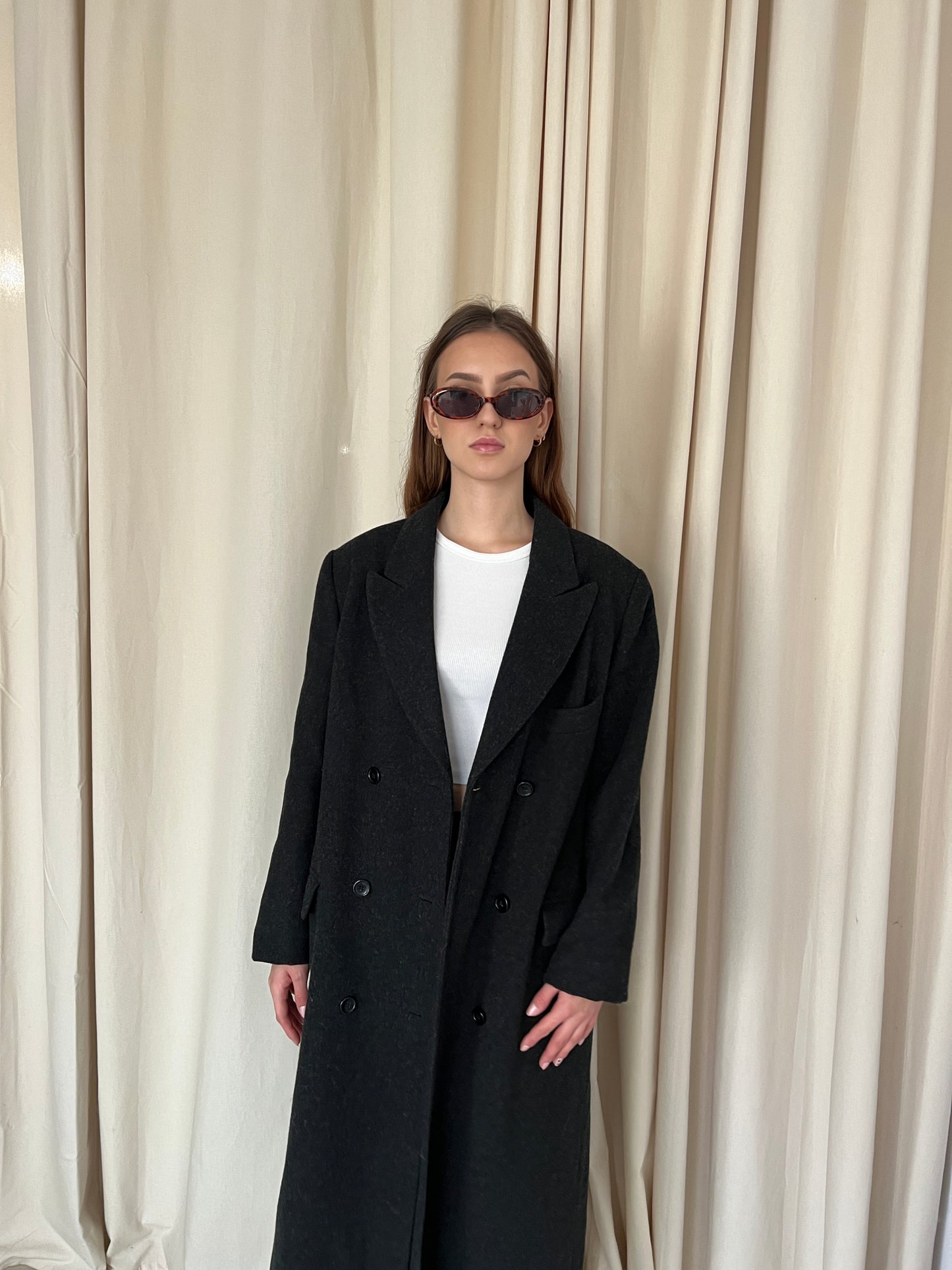 Gray wool coat
