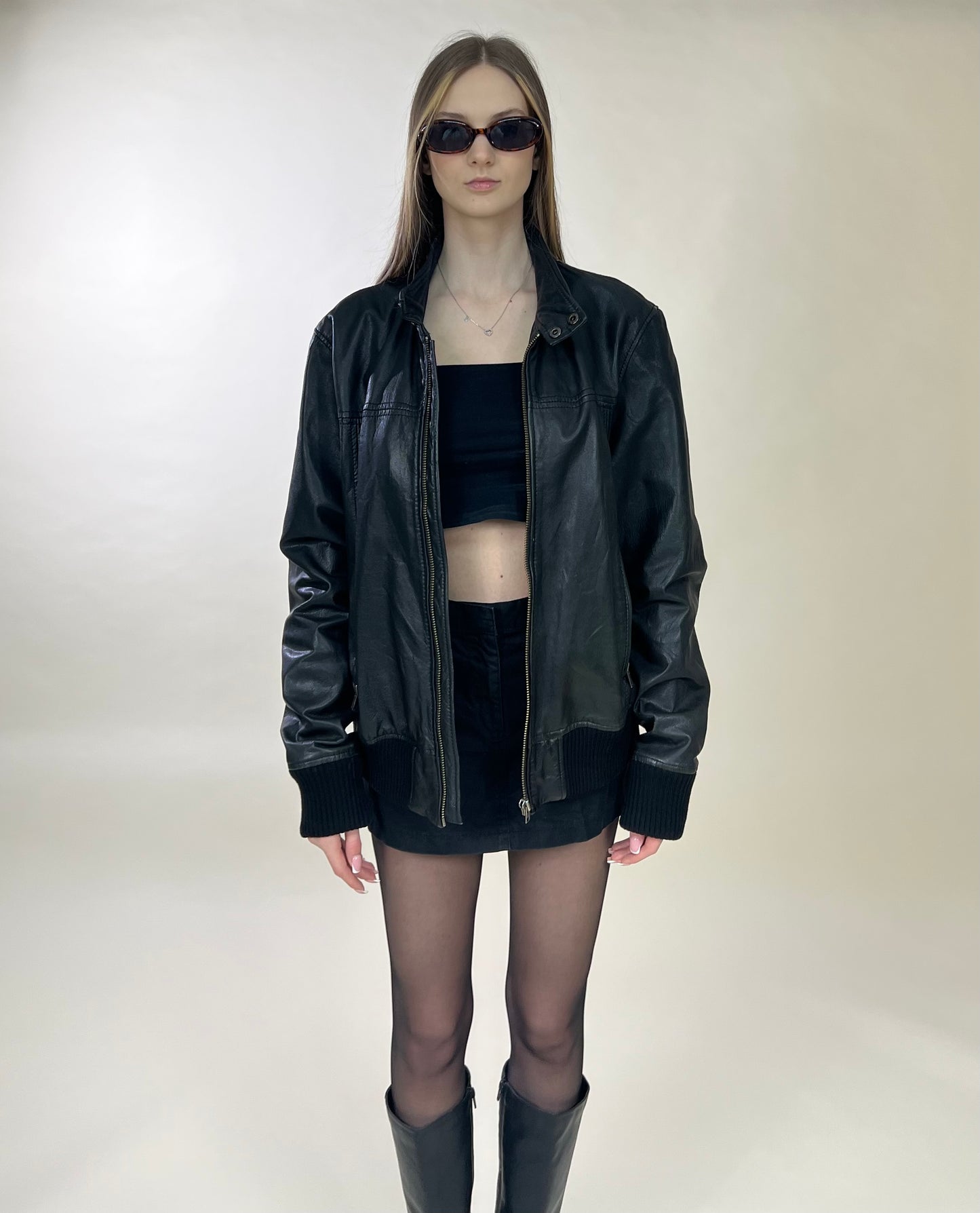 Natural leather jacket