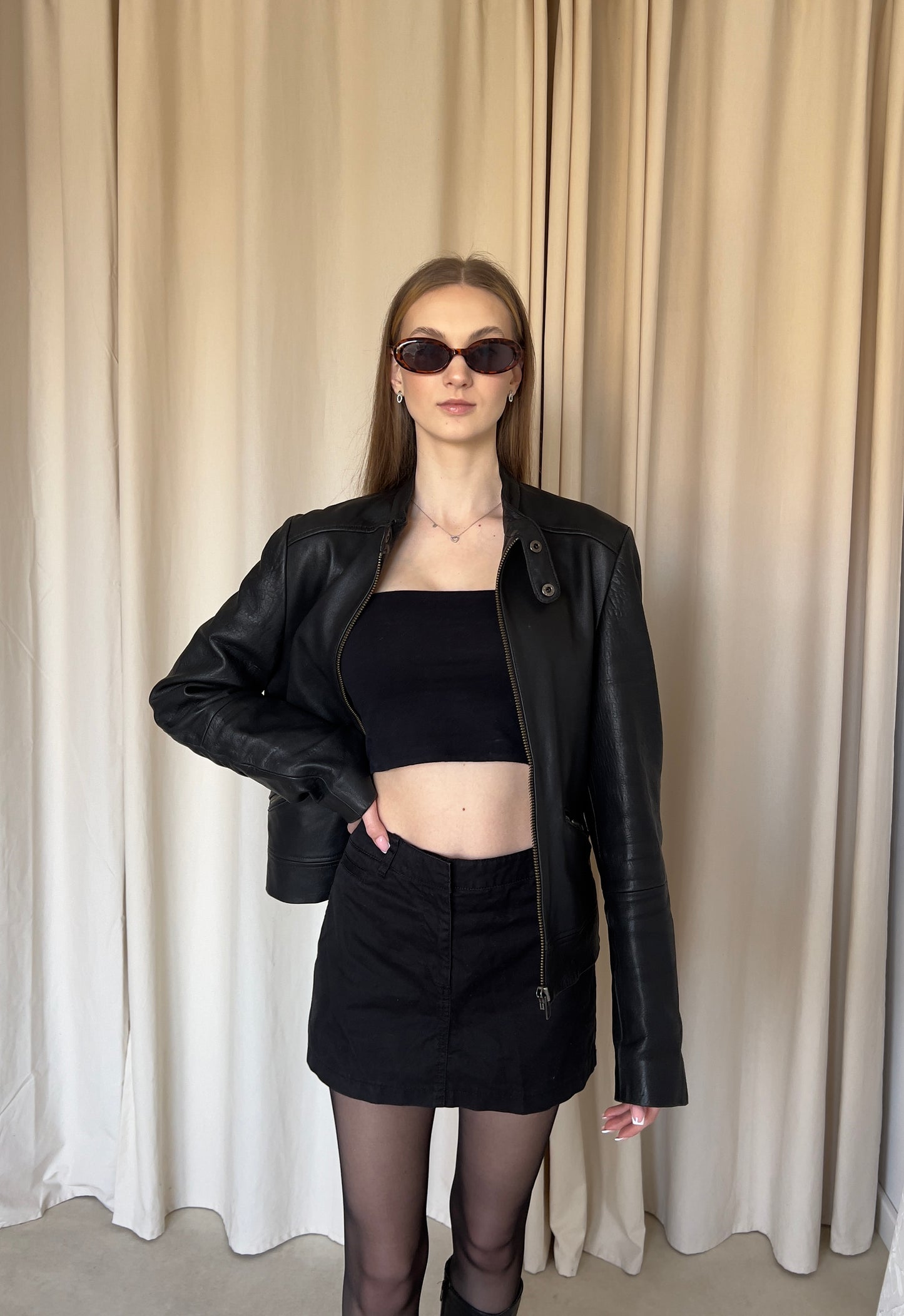 Natural leather jacket