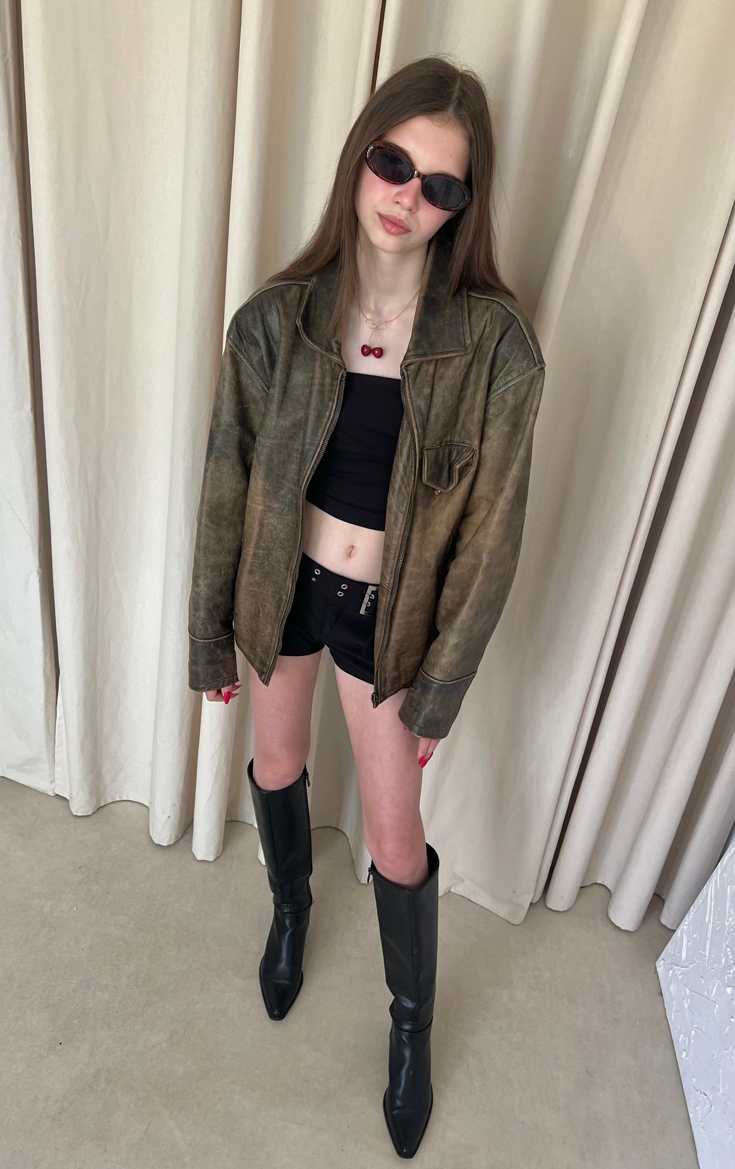 Jacket made of natural leather