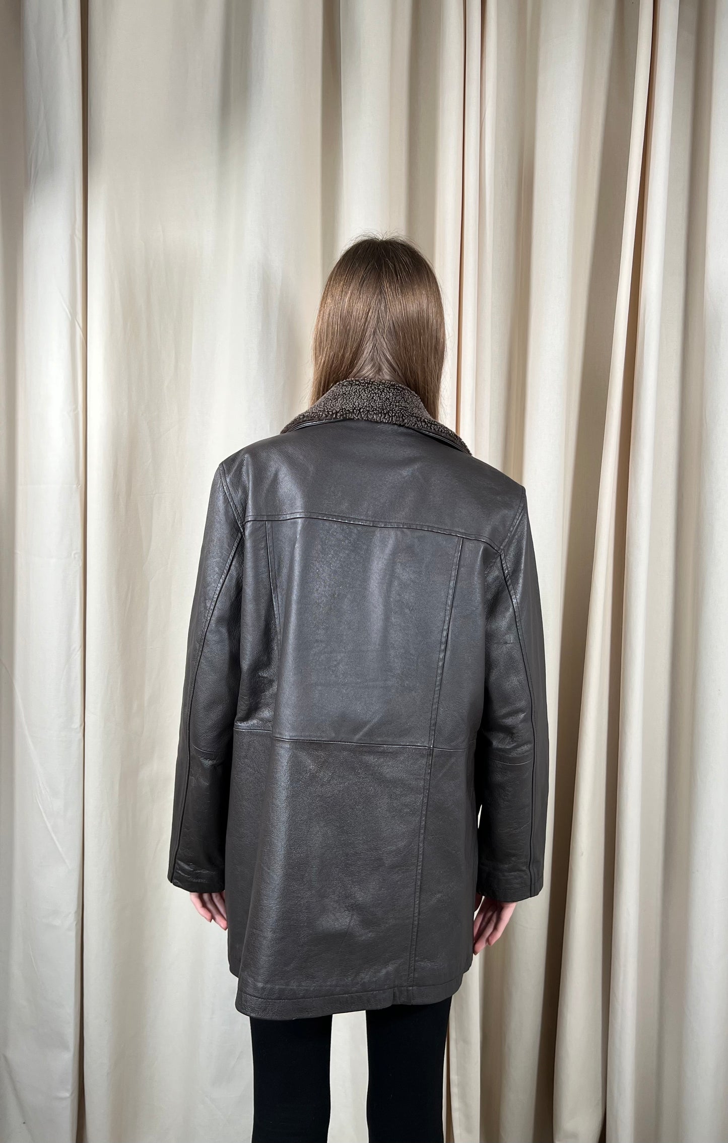Biker jacket made of genuine leather