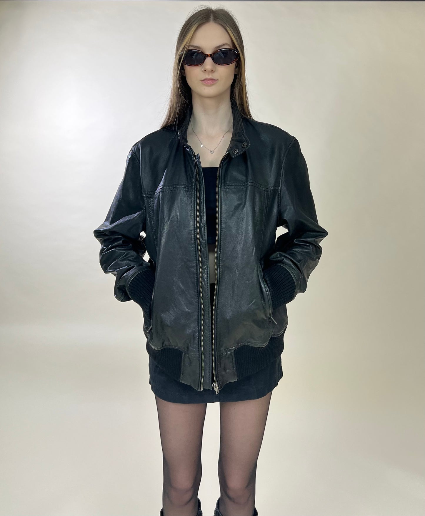 Natural leather jacket