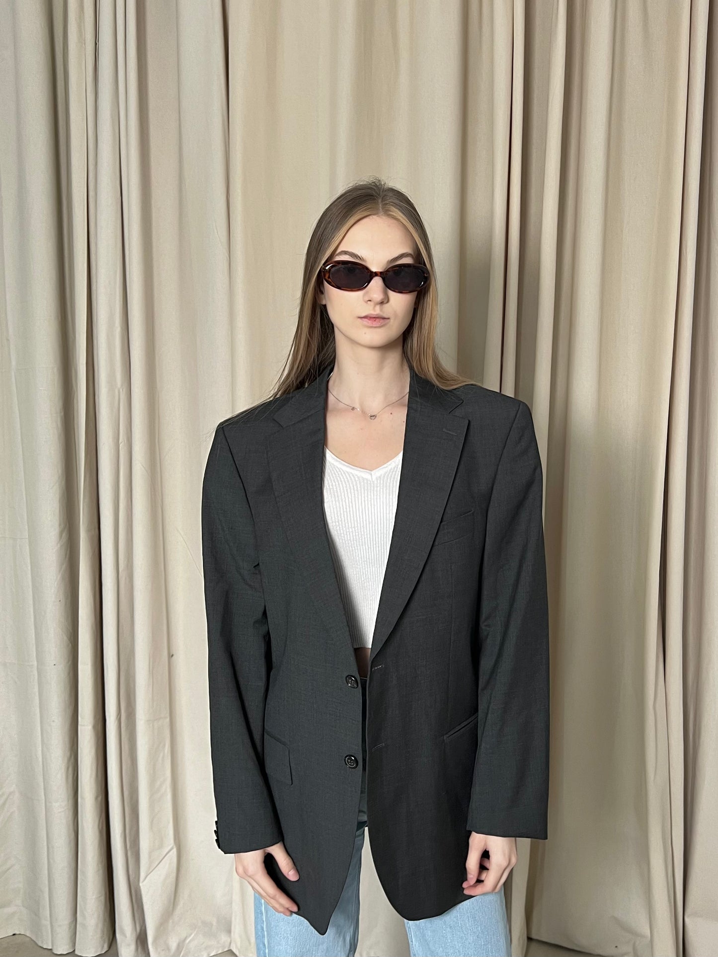 Marynarka szara 100% wełna Tommy Hilfiger