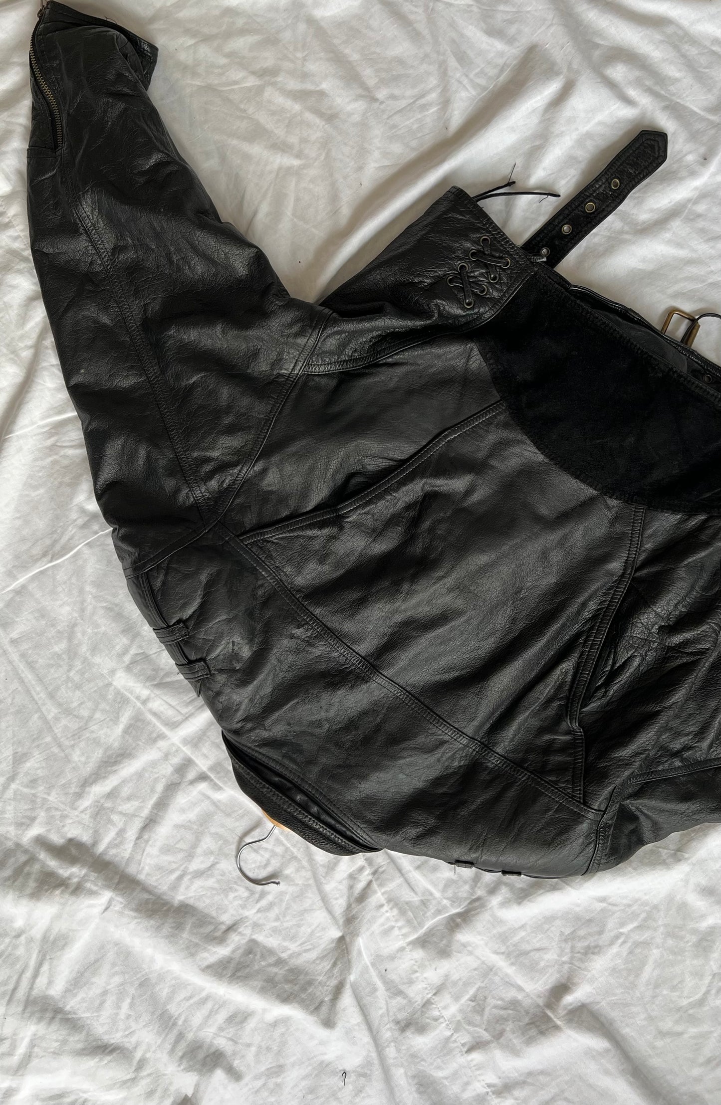 Black genuine leather jacket