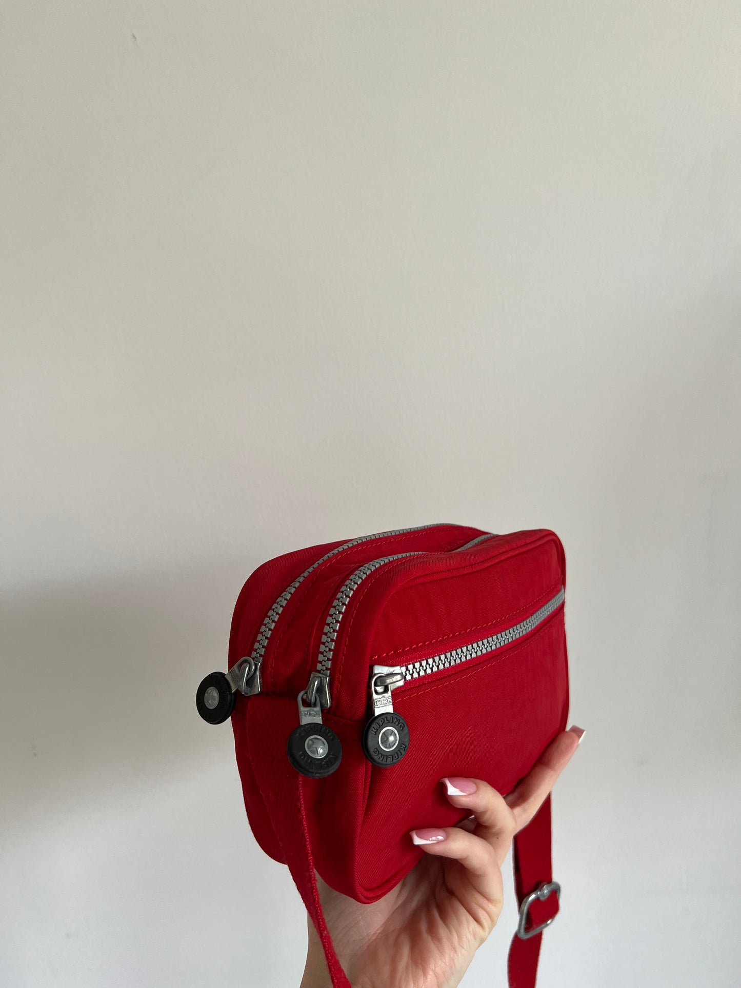Red fabric bag