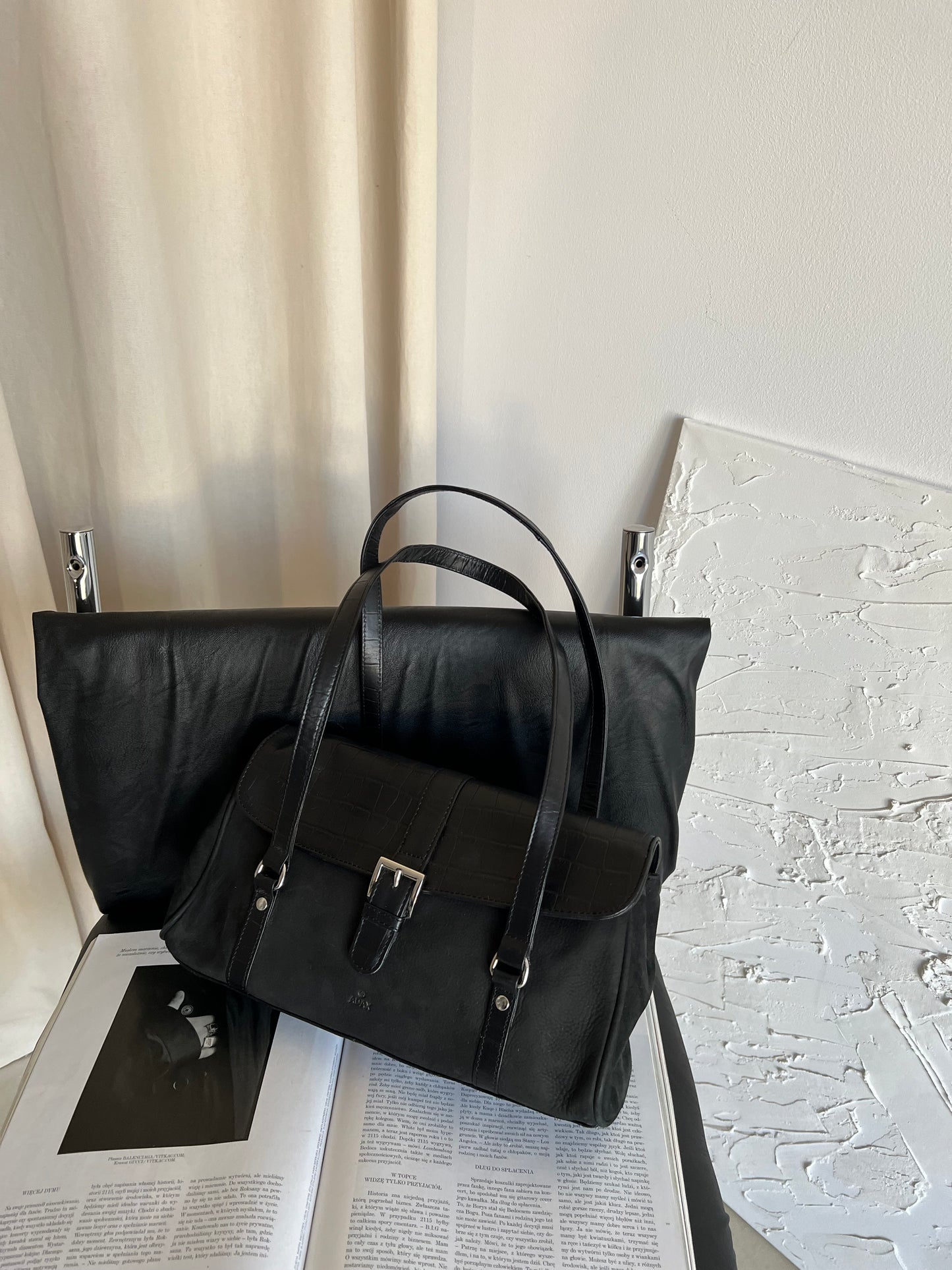Natural leather bag