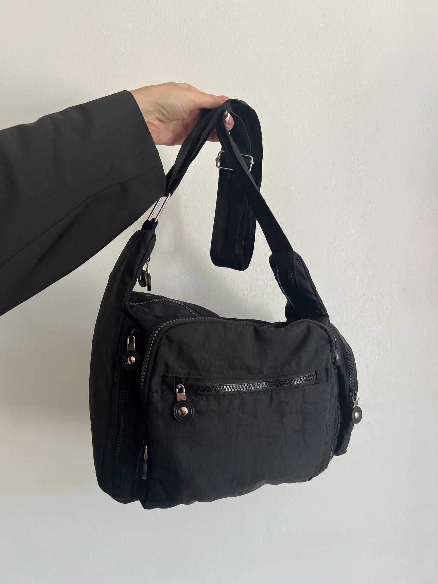 Black fabric bag
