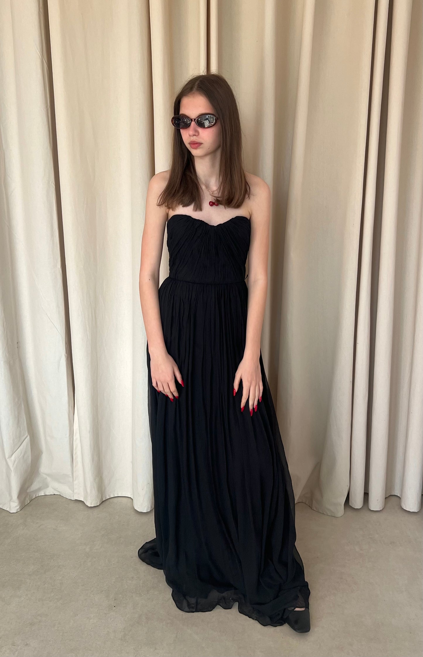Maxi silk dress
