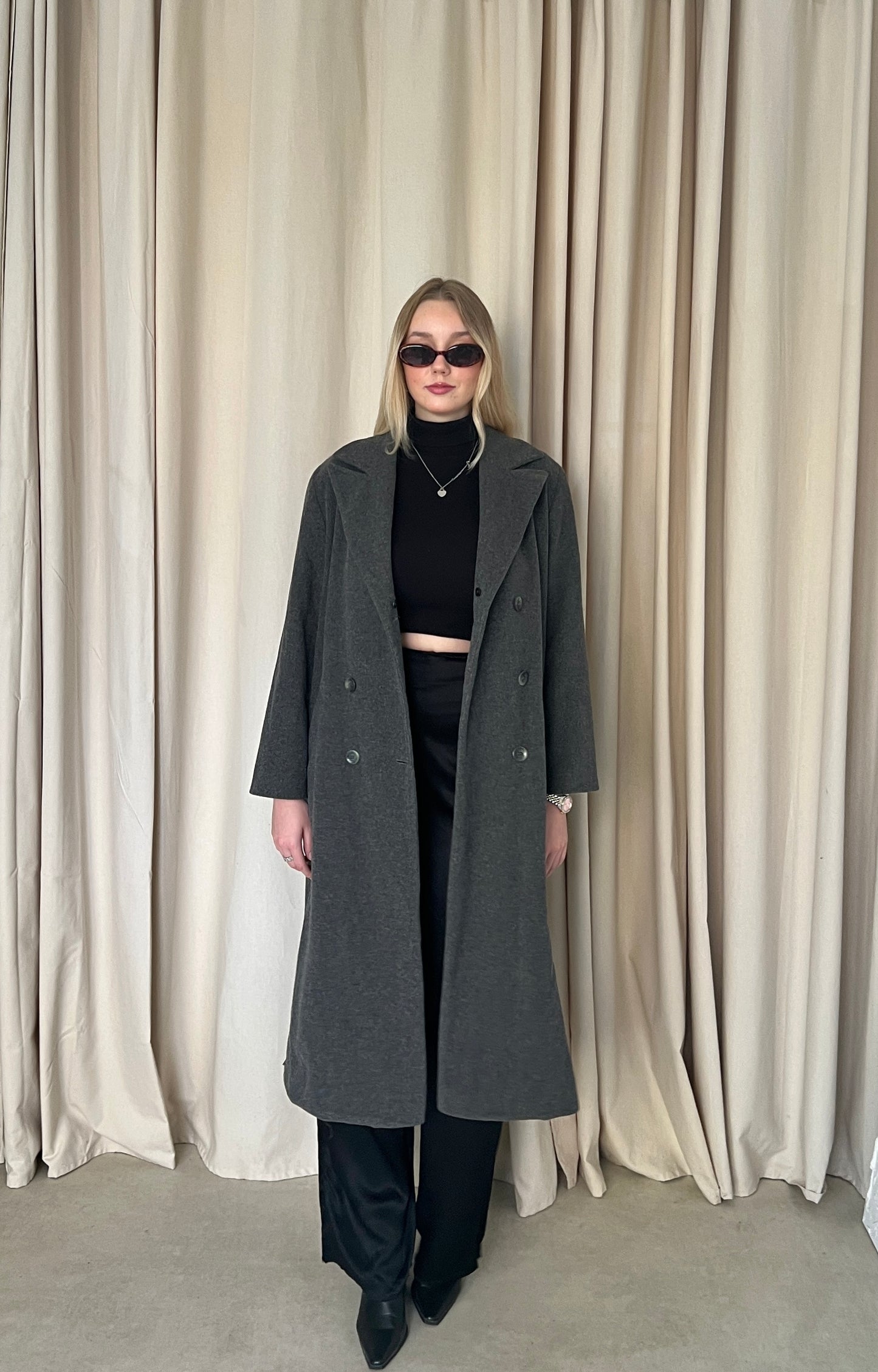 Gray coat 100% wool