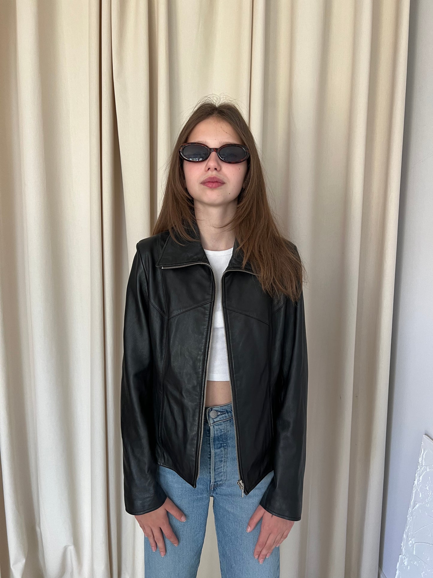 Natural leather jacket