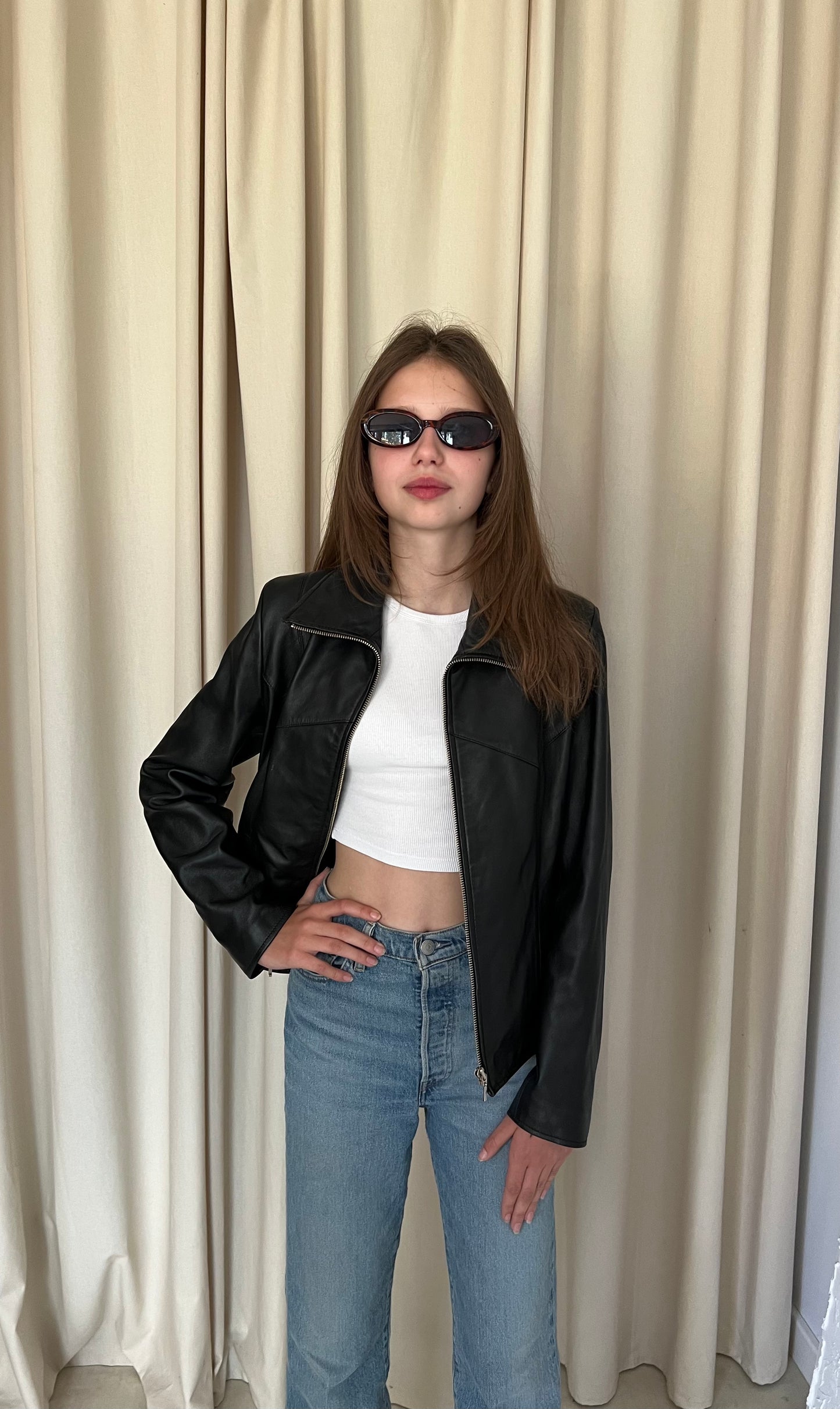 Natural leather jacket