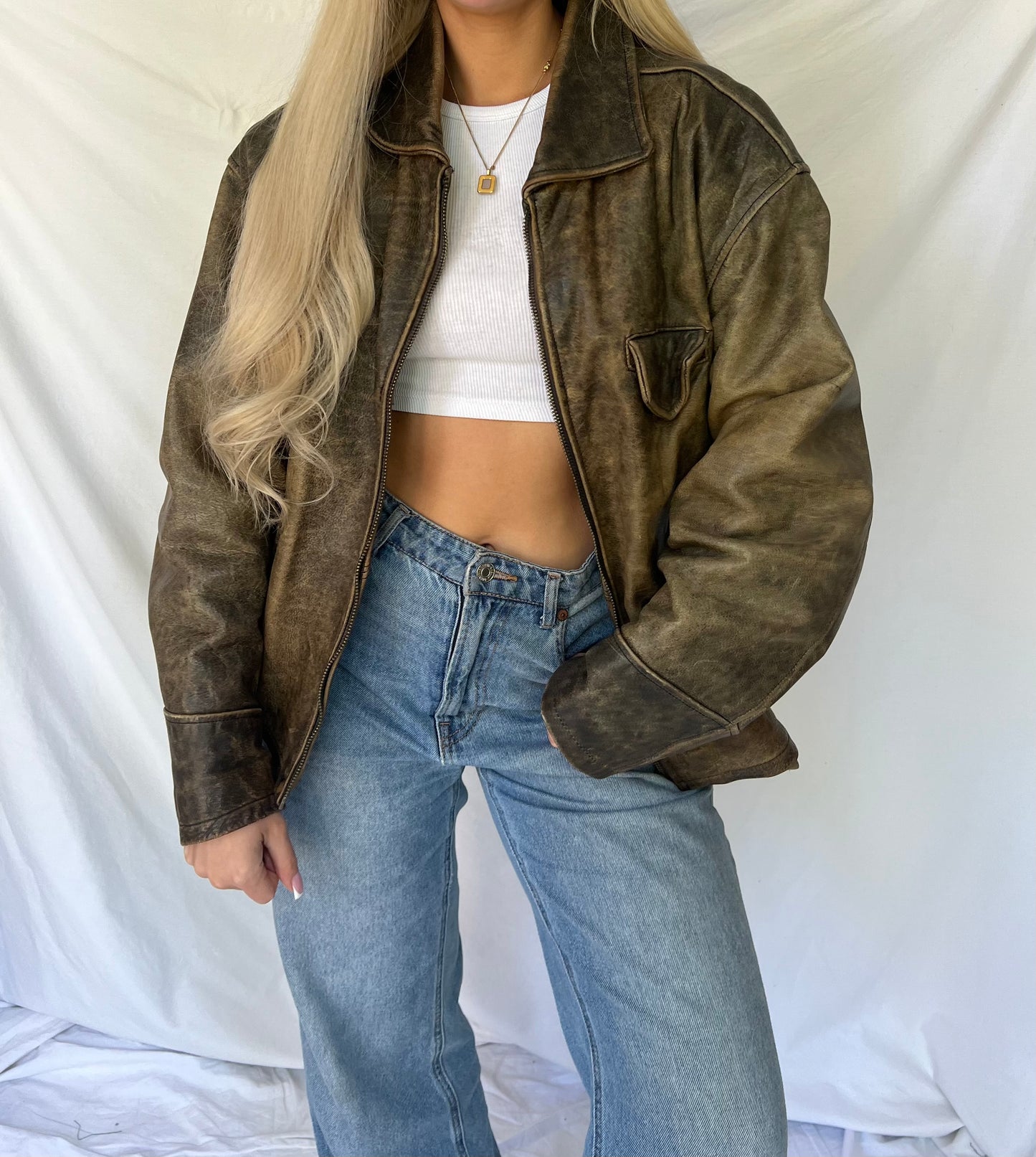 Jacket made of natural leather