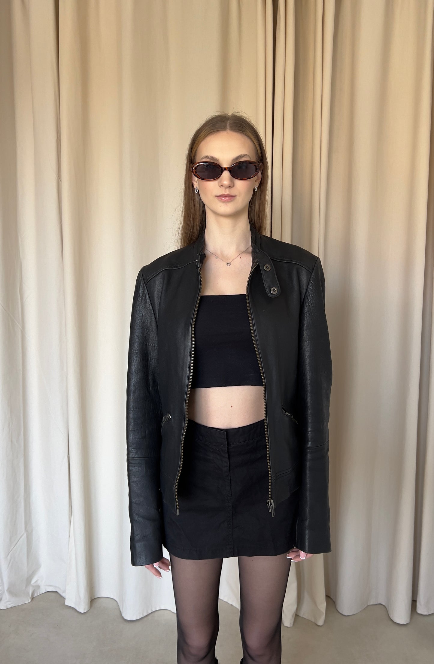 Natural leather jacket