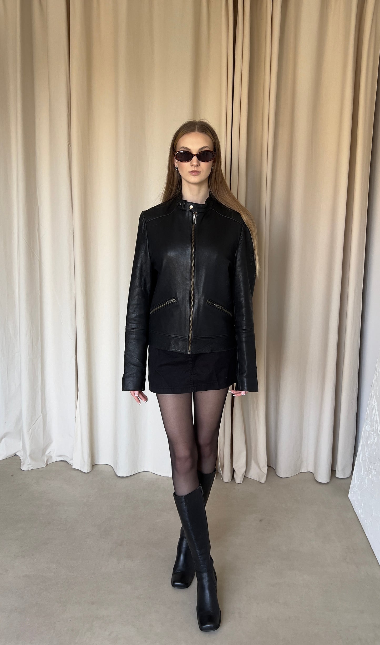Natural leather jacket