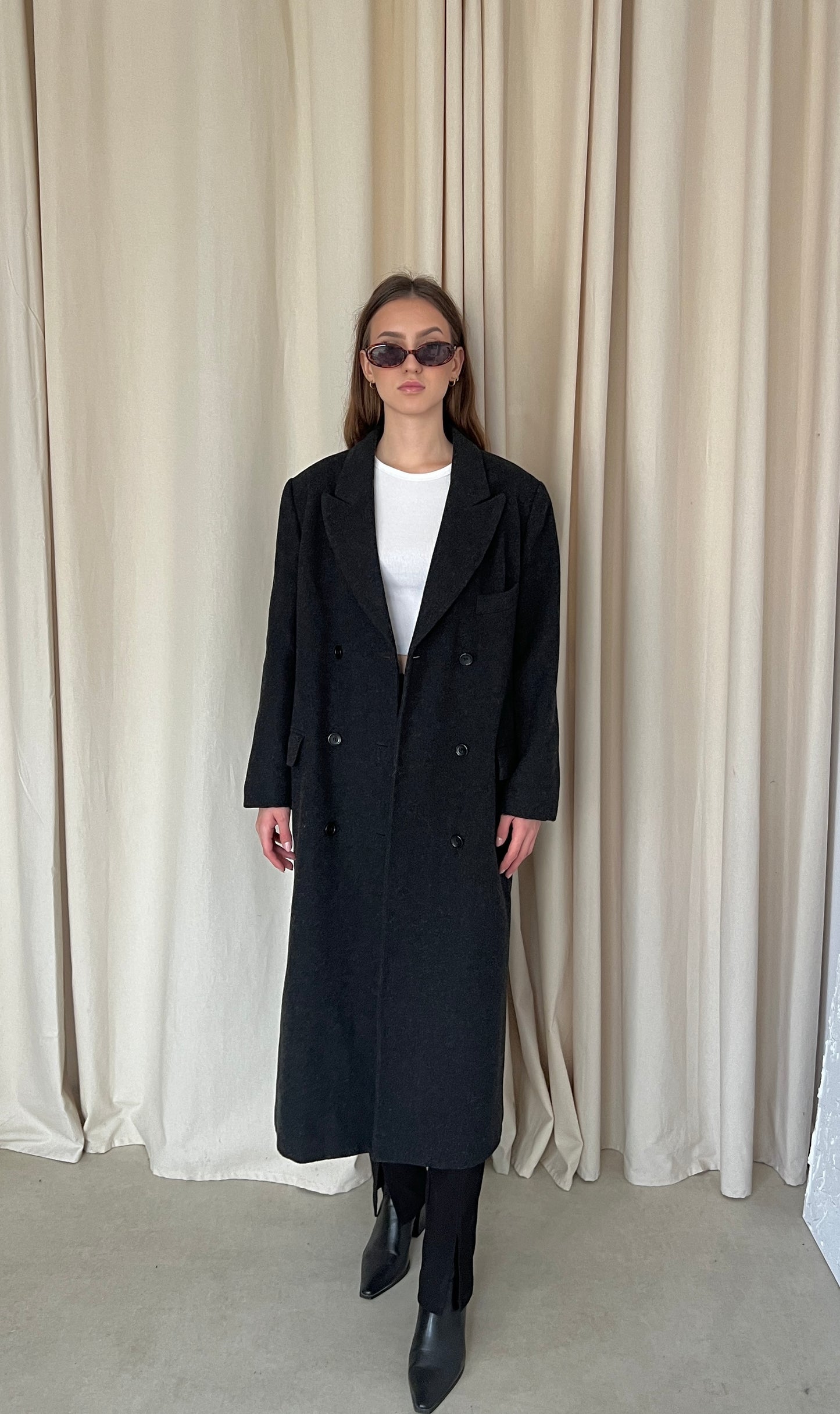 Gray wool coat