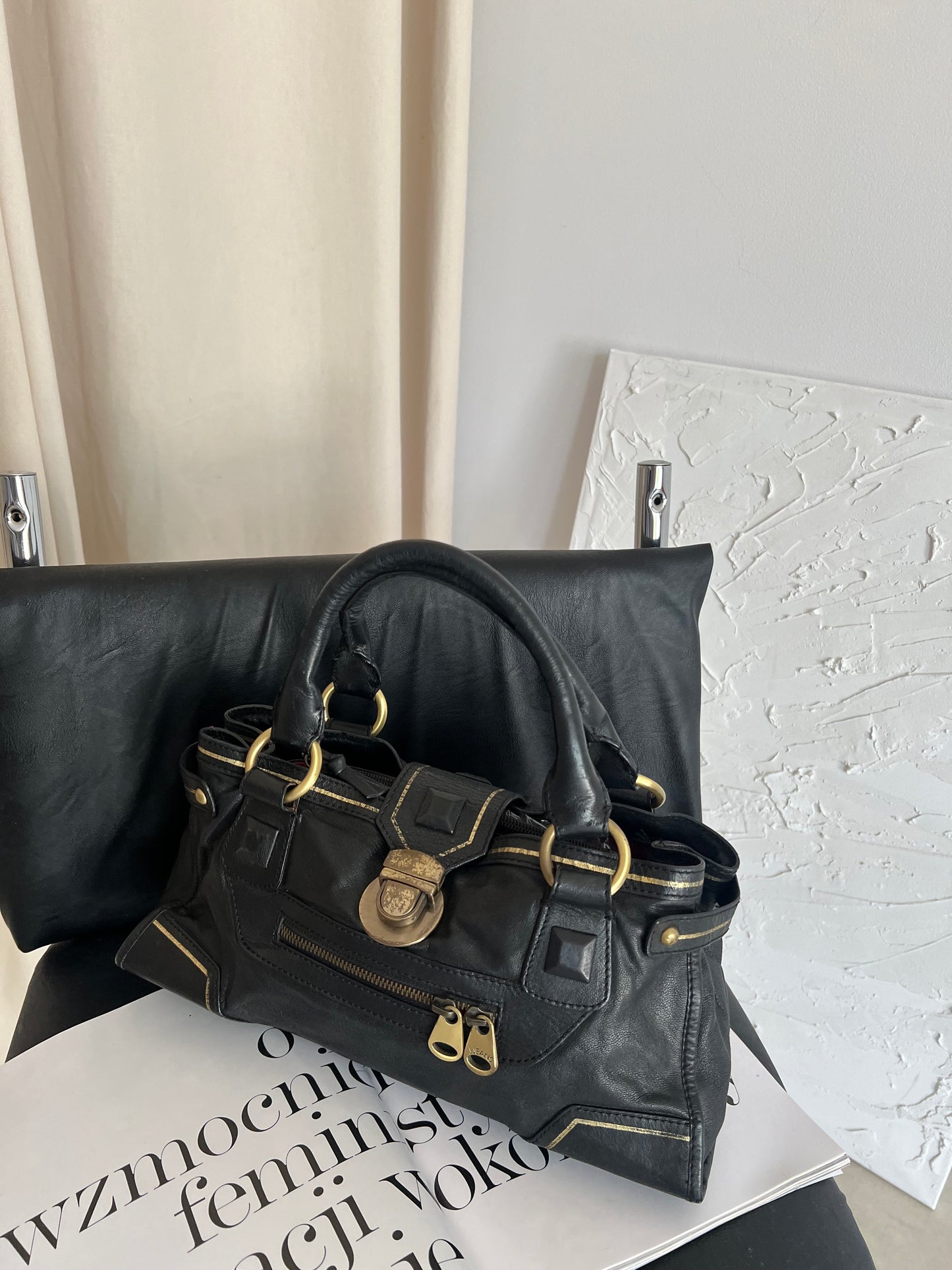 Natural leather bag